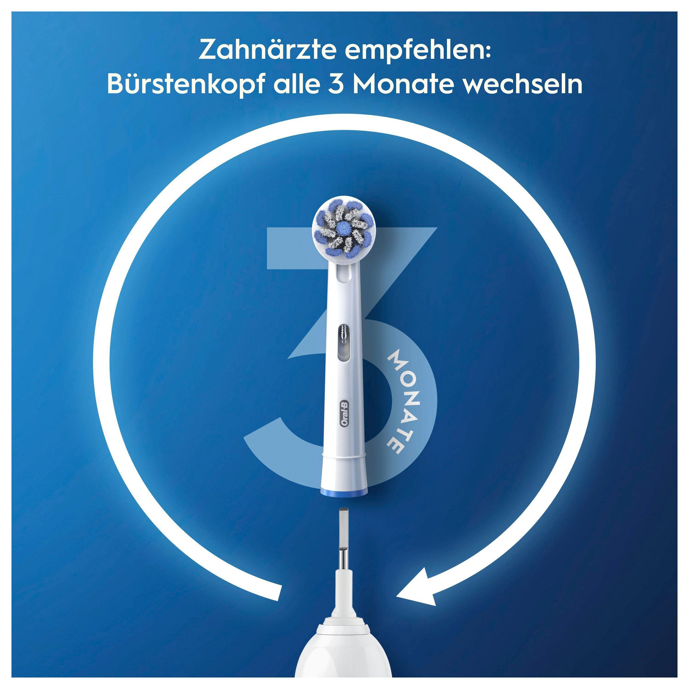 Oral-B Elektrische Zahnbürste »Pro 3 3500«, 2 St. Aufsteckbürsten, 3  Putzmodi mit 3 Jahren XXL Garantie