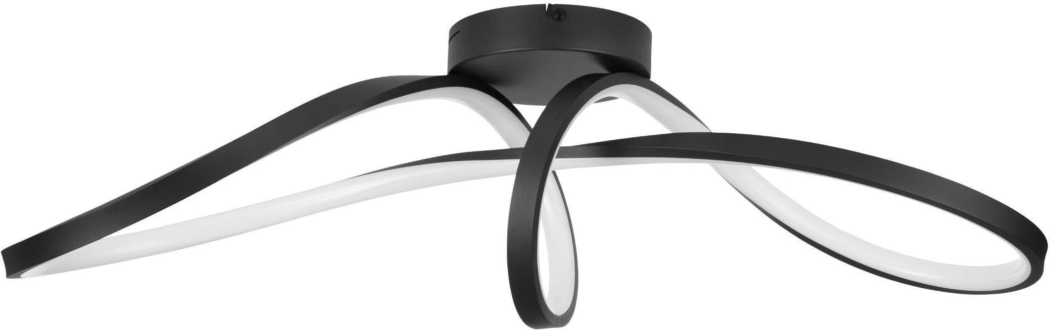 EGLO Deckenleuchte »Calarossa-Z Deckenlampe, ZigBee, App und Sprachsteuerung, Metall« LED-Modul 1 Stk. Kaltweiß | RGB Wand-/Deckenleuchte - L70,5 x B23 x H20,5 cm - schwarz - 22W inkl.