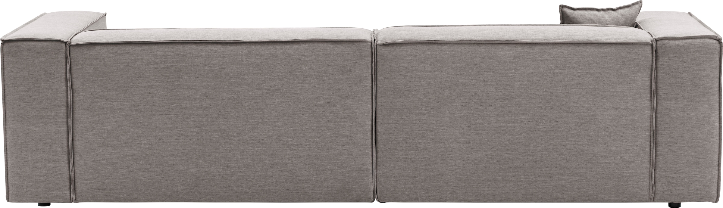 LeGer Home by Lena Gercke 3-Sitzer »PIARA, Couch mit Kedernaht, Sofa in Cord oder Leinenoptik«, schwarze Füße, bequemer Sitzkomfort