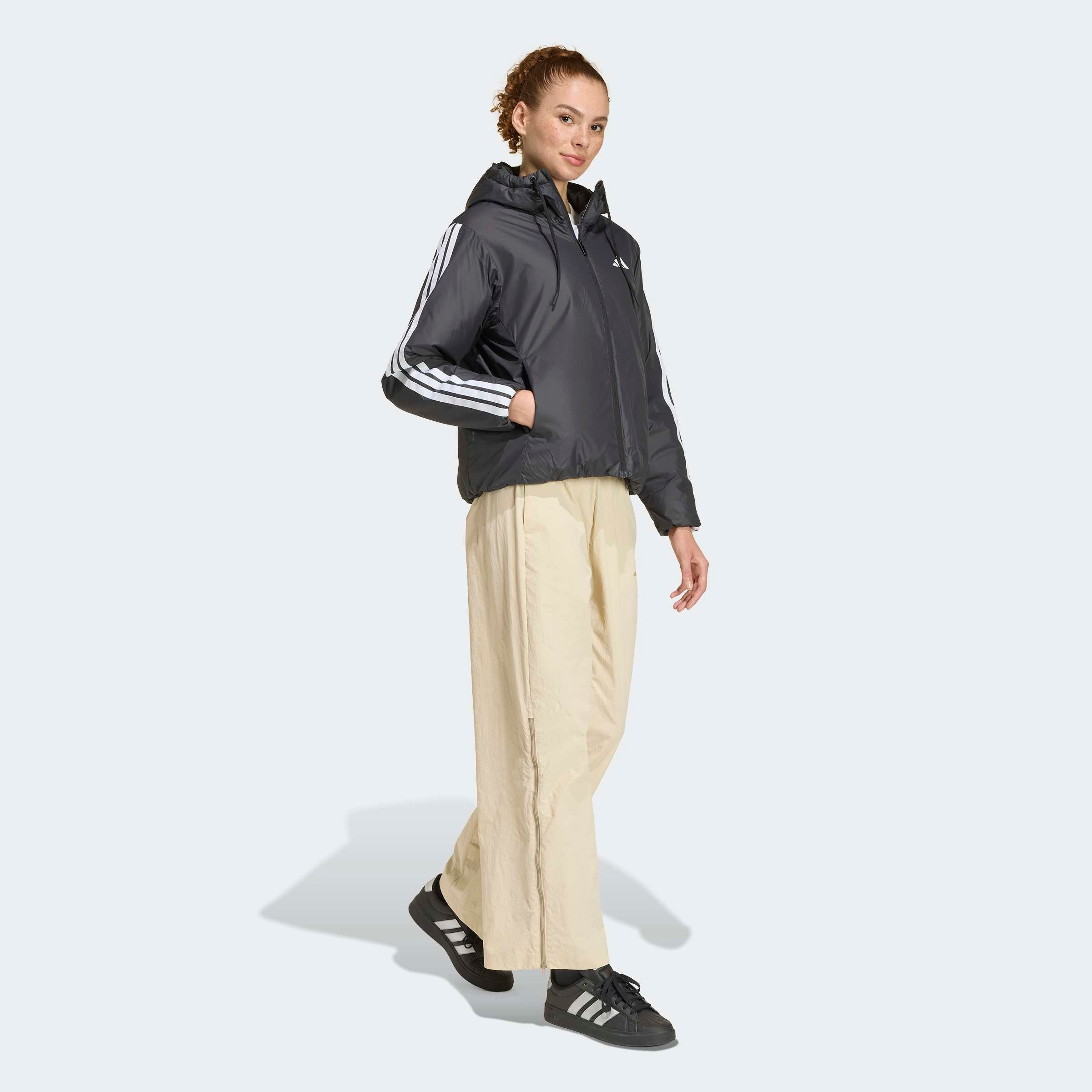 adidas Sportswear Steppjacke »ESSENTIALS CLIMAWARM 3-STREIFEN MIT KAPUZE«