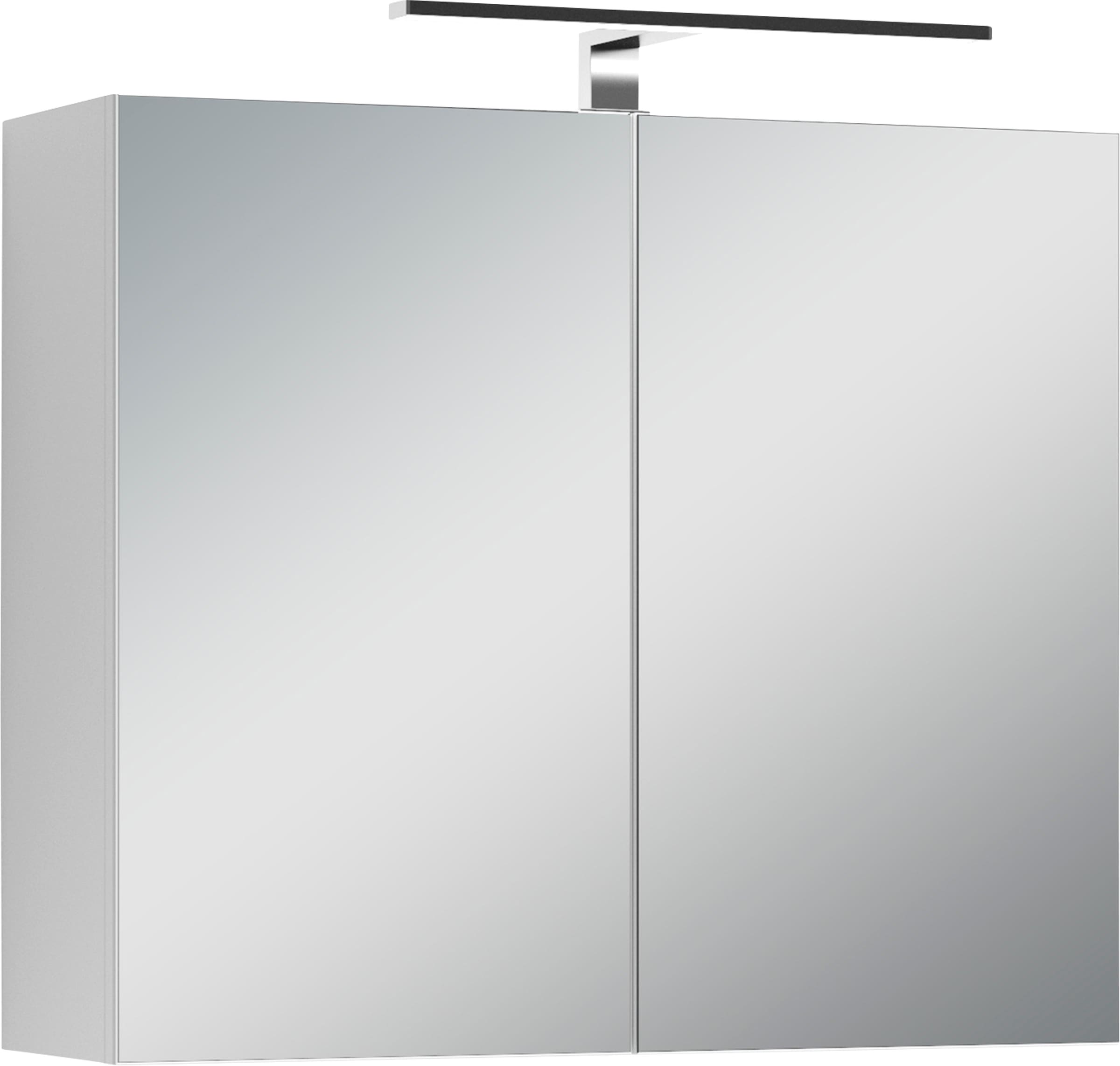 byLIVING Spiegelschrank »Spree«, Breite 70 cm, 2-türig, mit LED Beleuchtung und Schalter-/Steckdosenbox