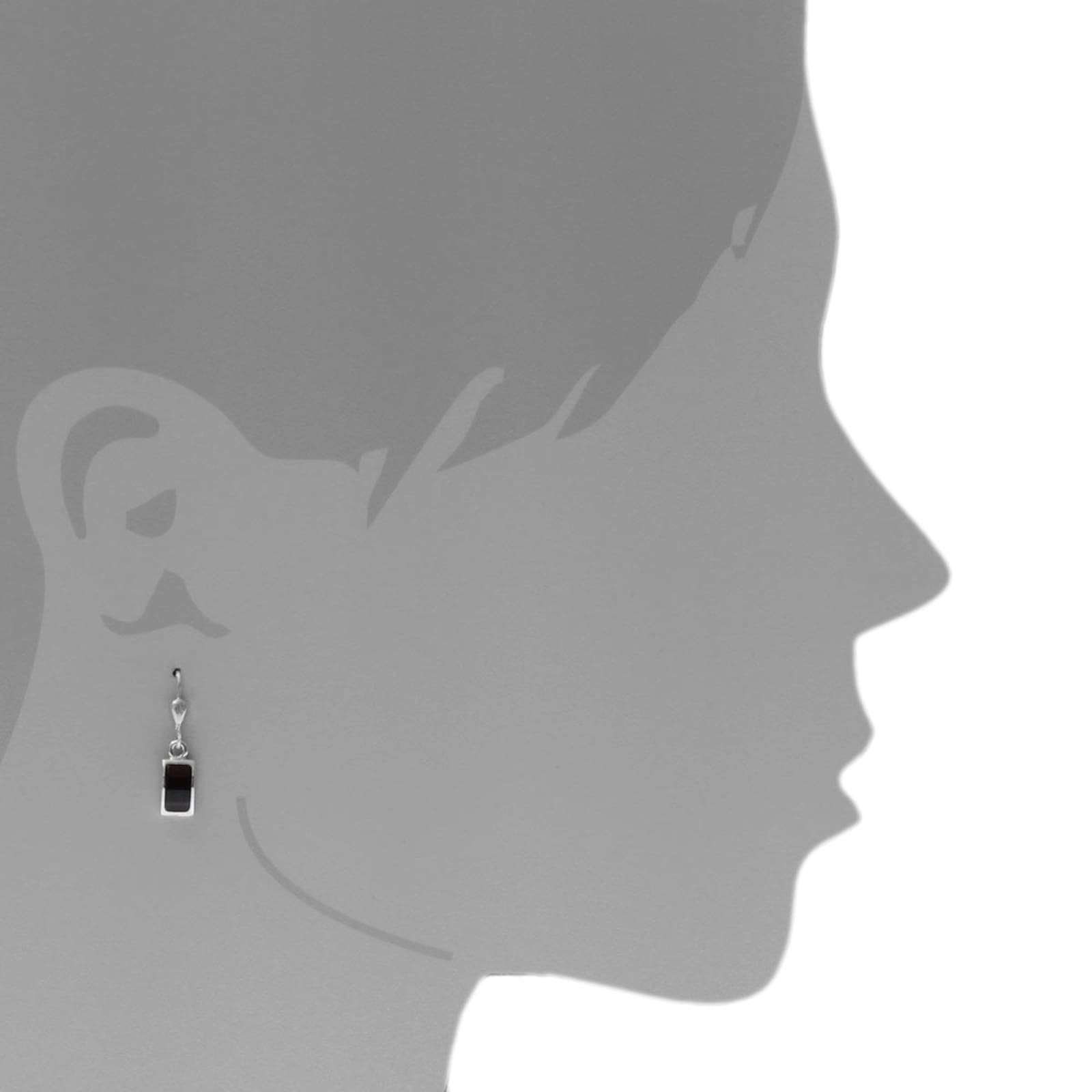 OSTSEE-SCHMUCK Paar Ohrhänger »- Astrid 8x4 - Silber 925/000 - Bernstein«