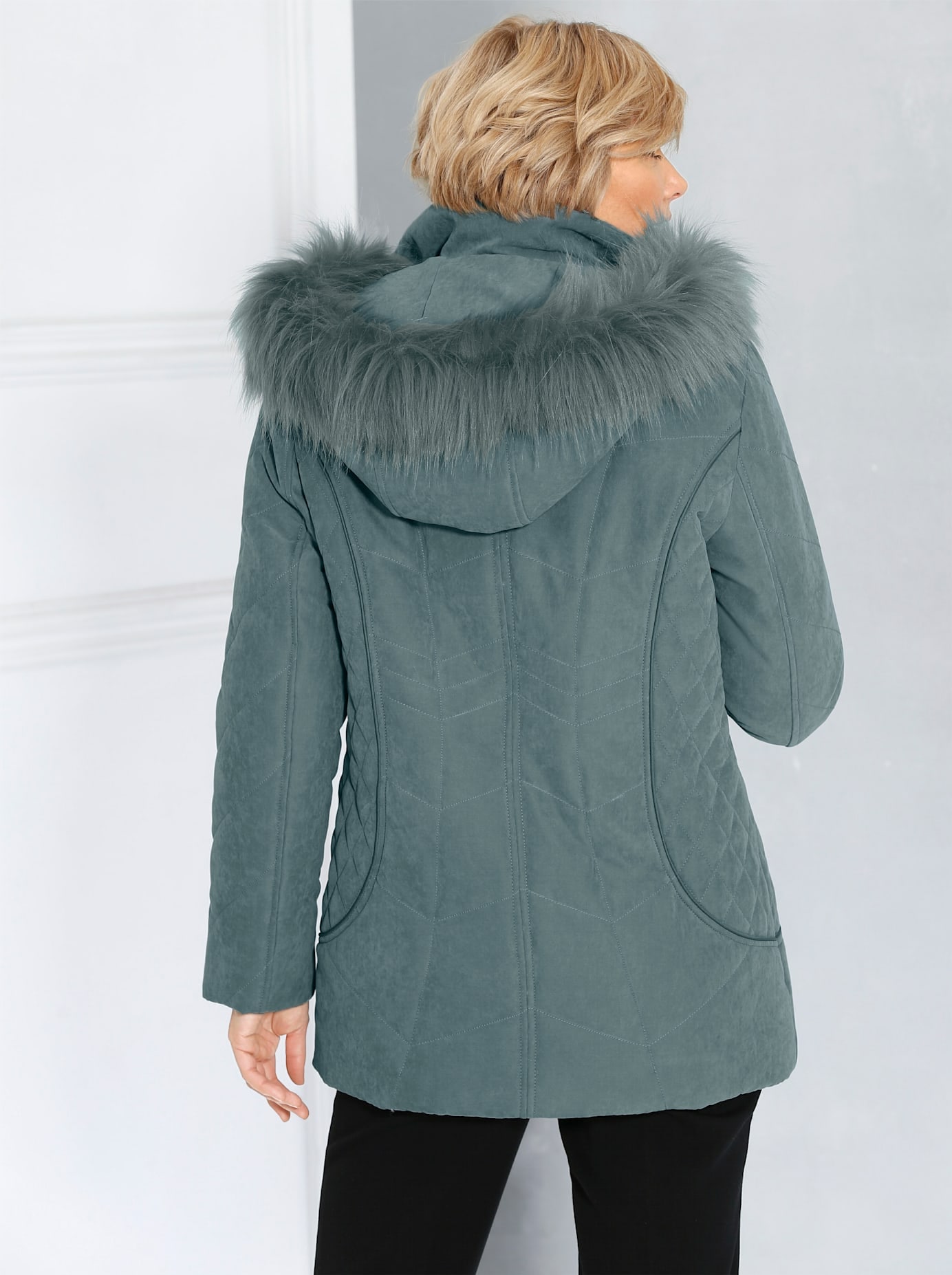 Classic Steppjacke, mit Kapuze