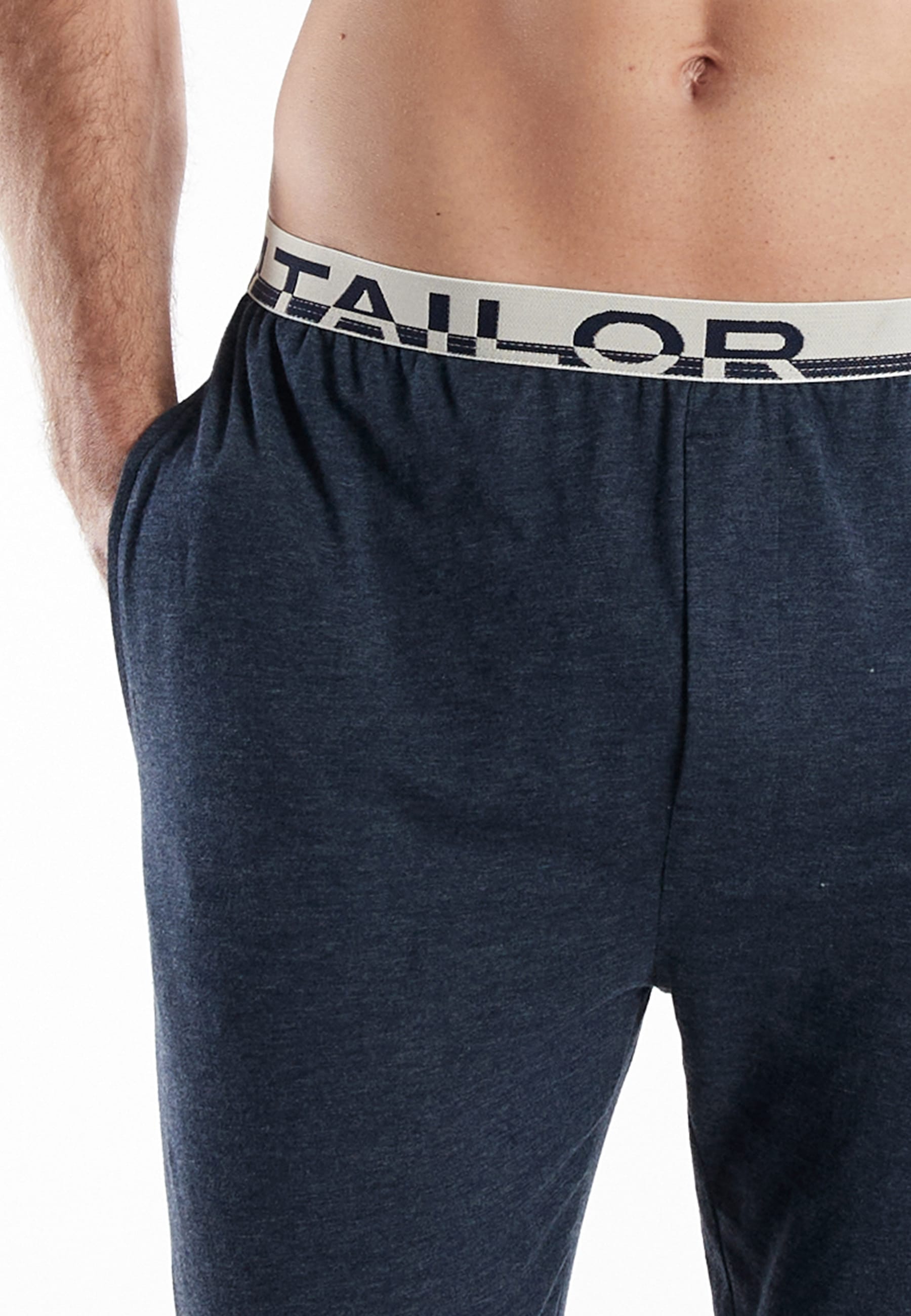 TOM TAILOR Pyjamahose »Brügge«  Logobund, schmaler Fit, Seitentaschen, atmungsaktiv, Baumwollmix