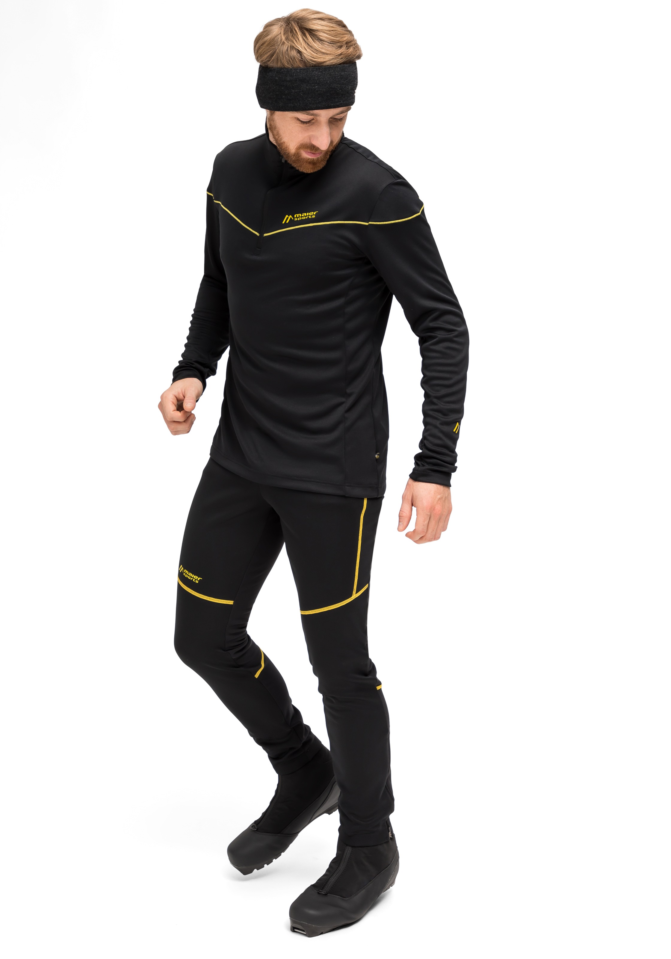 Maier Sports Fleecepullover »Nago Rec«, Herren Midlayer, elastisches und pflegeleichtes Half-Zip Fleece