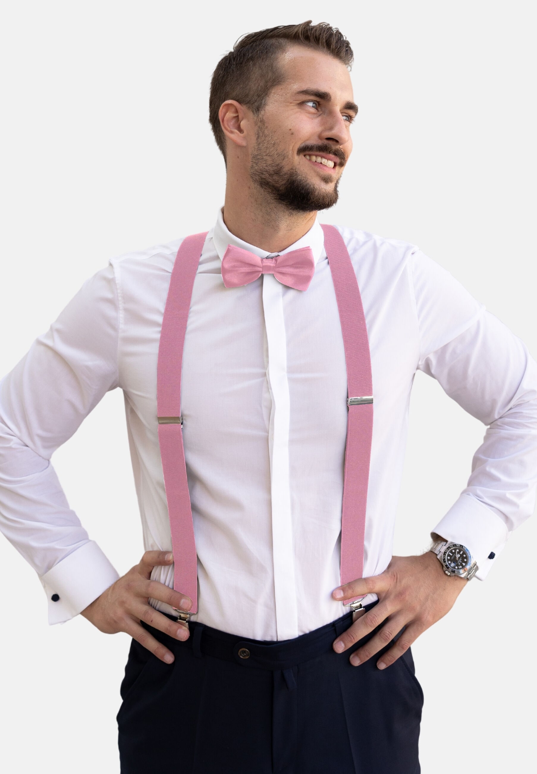 Massi Morino Hosenträger »Massi Morino Hosenträger-Set« 2 Stk. mit Fliege