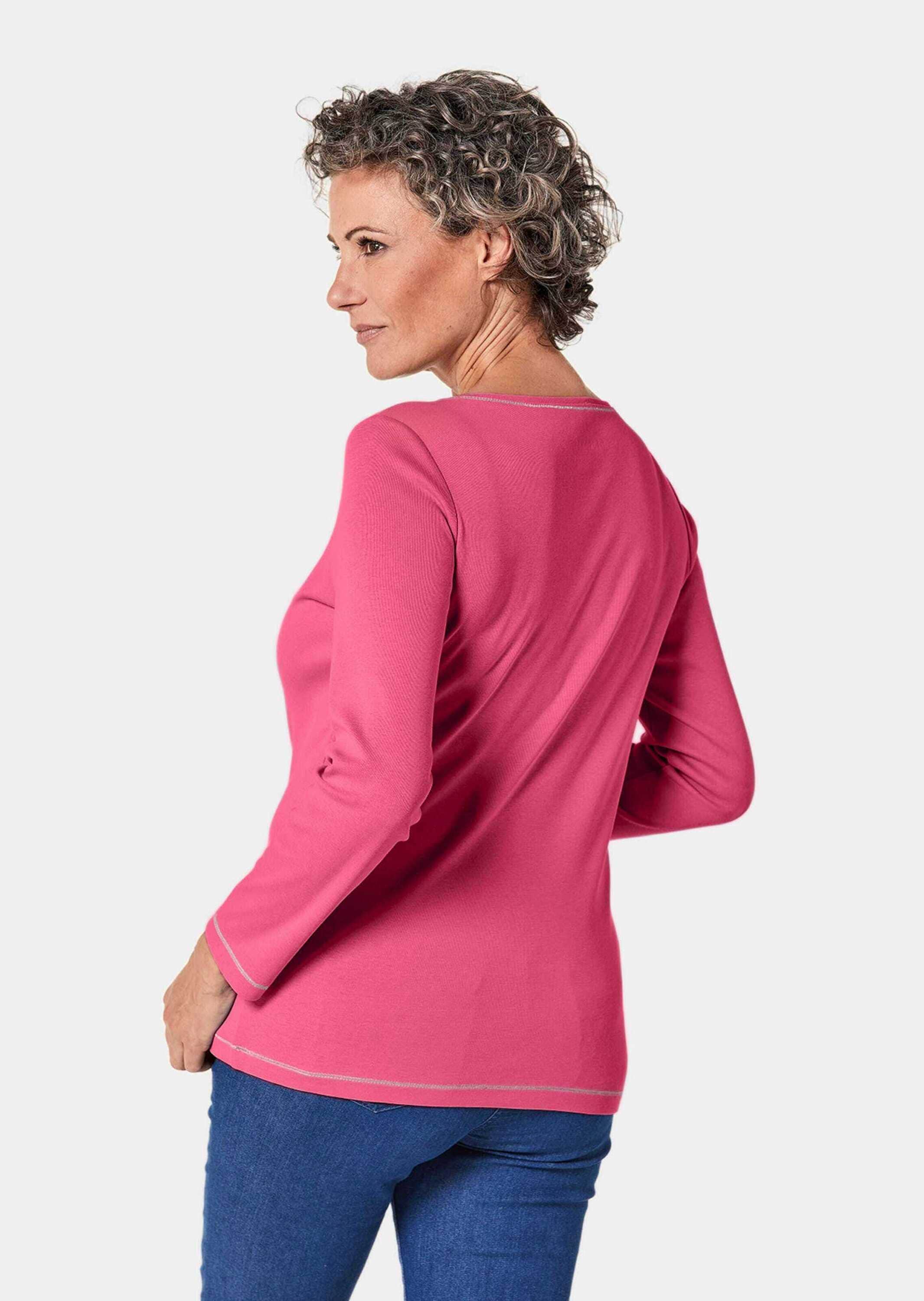 GOLDNER Kurzarmshirt »Kurzgröße Basic T-Shirt aus reiner Baumwolle«