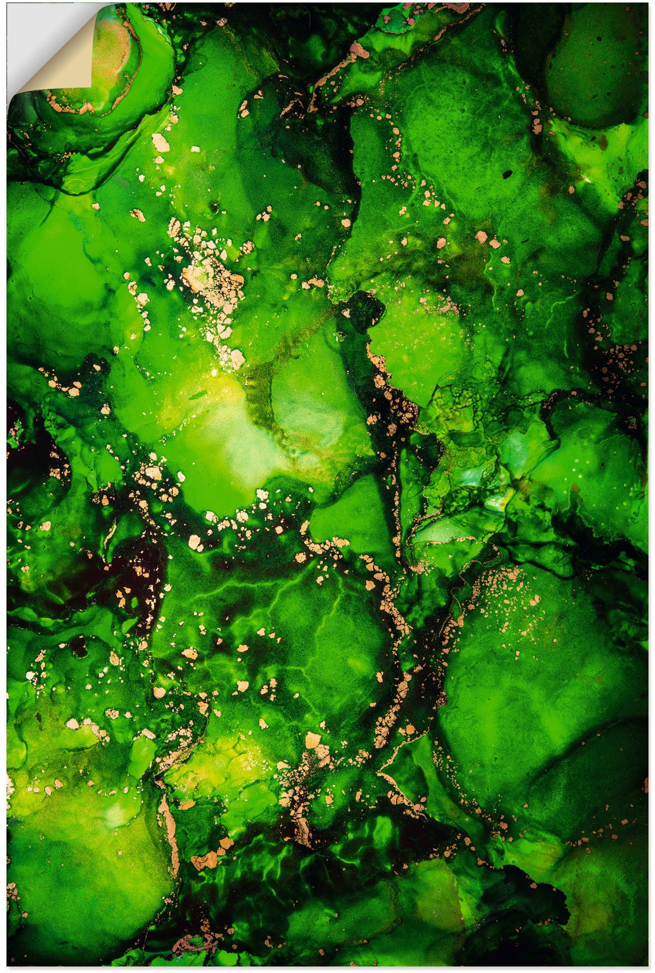 Artland Wandbild Muster, bestellen Alubild, St.), als Poster versch. Wandaufkleber Größen Wasser«, »Grünes Rechnung in (1 Leinwandbild, oder auf