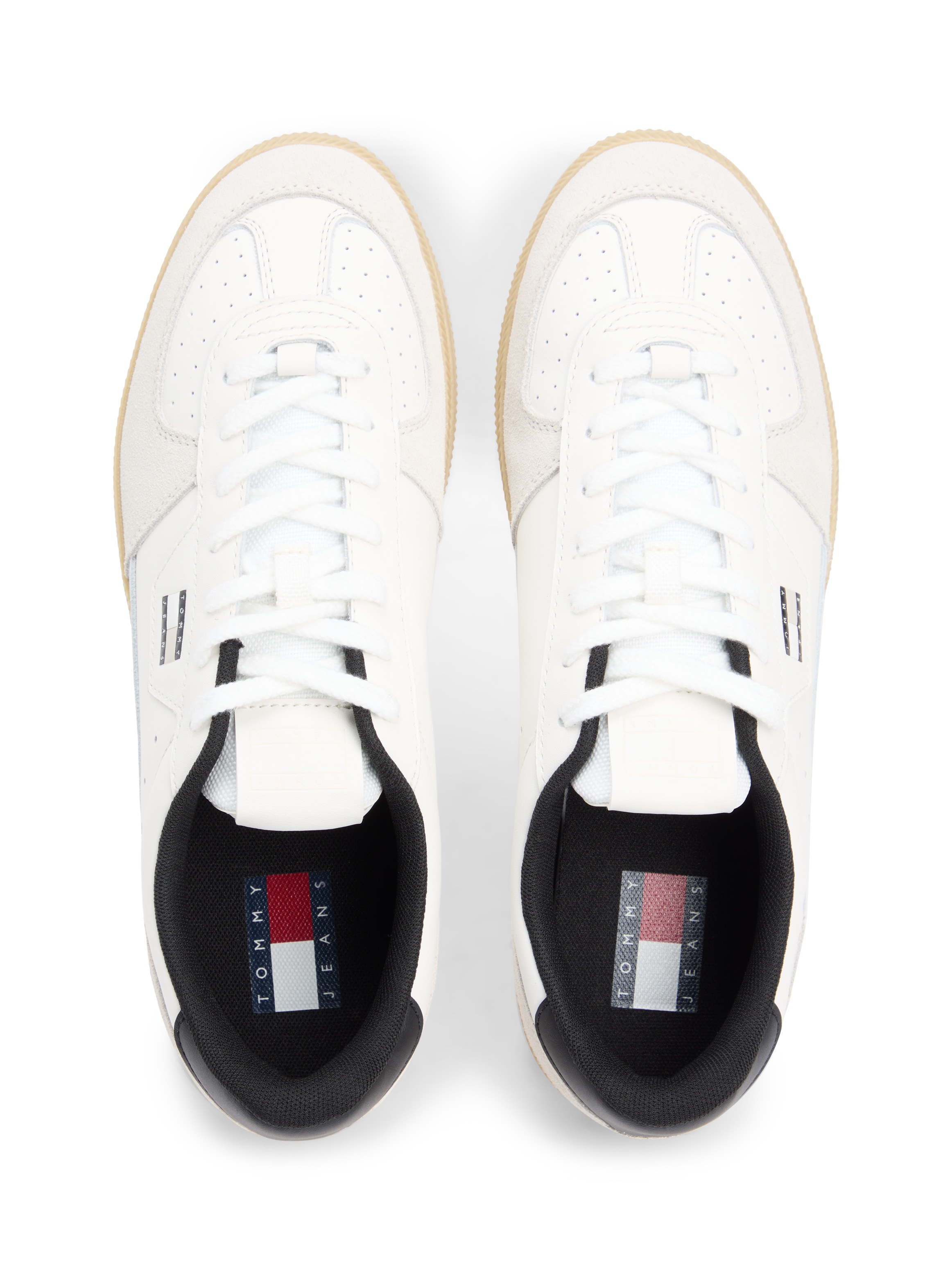 Tommy Jeans Sneaker »THE GREENWICH EDGE M LEATHER«  Freizeitschuh, Halbschuh, Schnürschuh mit Lochmuster