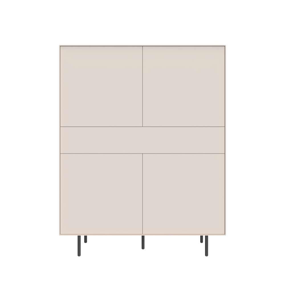 LeGer Home by Lena Gercke Highboard »Essentials, Sideboard, Kommode, Anrichte, Schrank, Stauraumschrank« Breite: 111 cm, UV lackiert, Push-to-open-Funktion