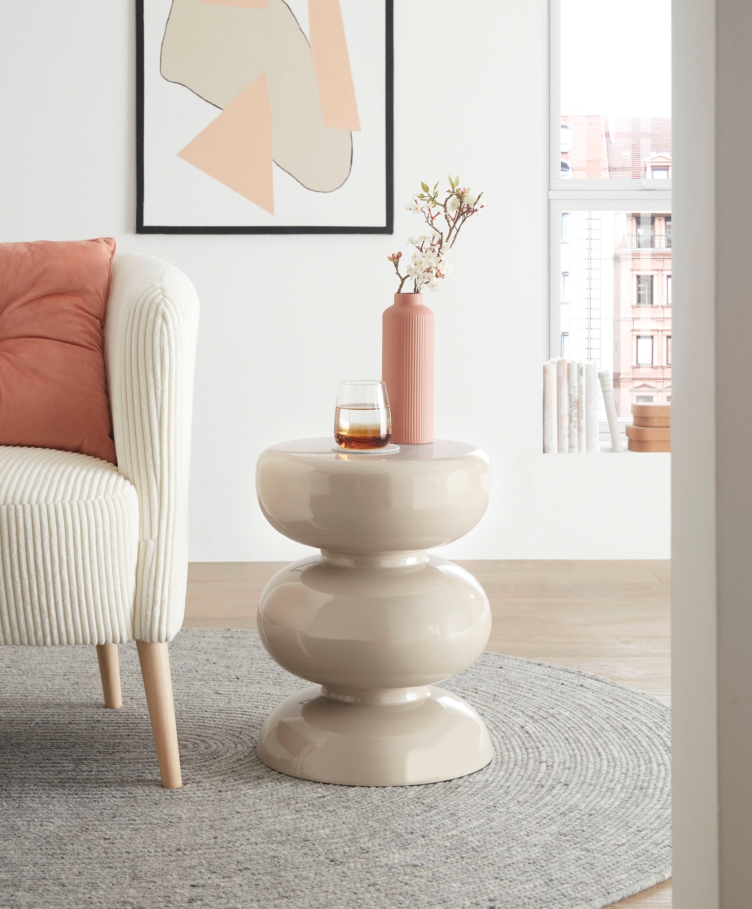 Paroli Beistelltisch glänzende Pulverbeschichtung