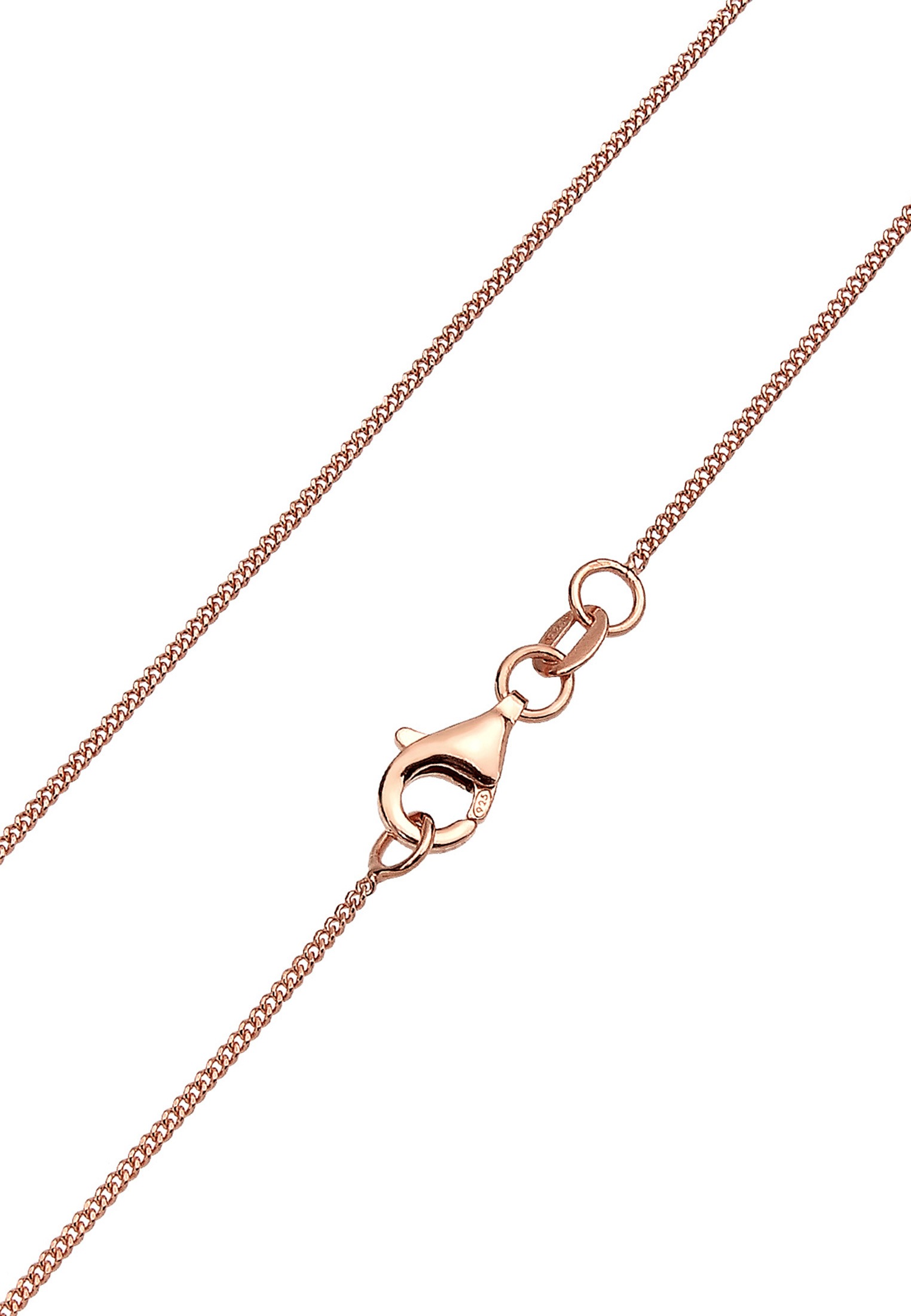 Elli Silberkette »Halskette Quarz Rose 925 Sterling Silber Rosegold«