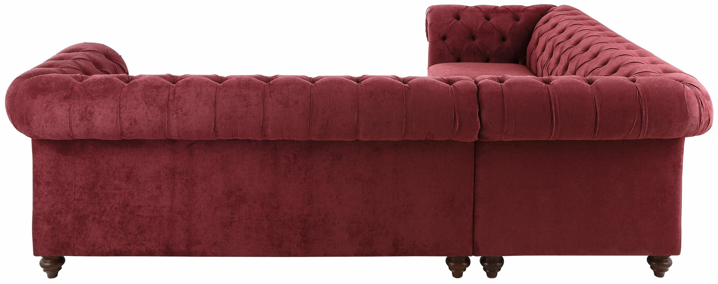 Home affaire Chesterfield-Sofa »Chesterfield Ecksofa, auch in Leder L-Form«, hochwertige Knopfheftung, langer Schenkel links oder rechts wählbar