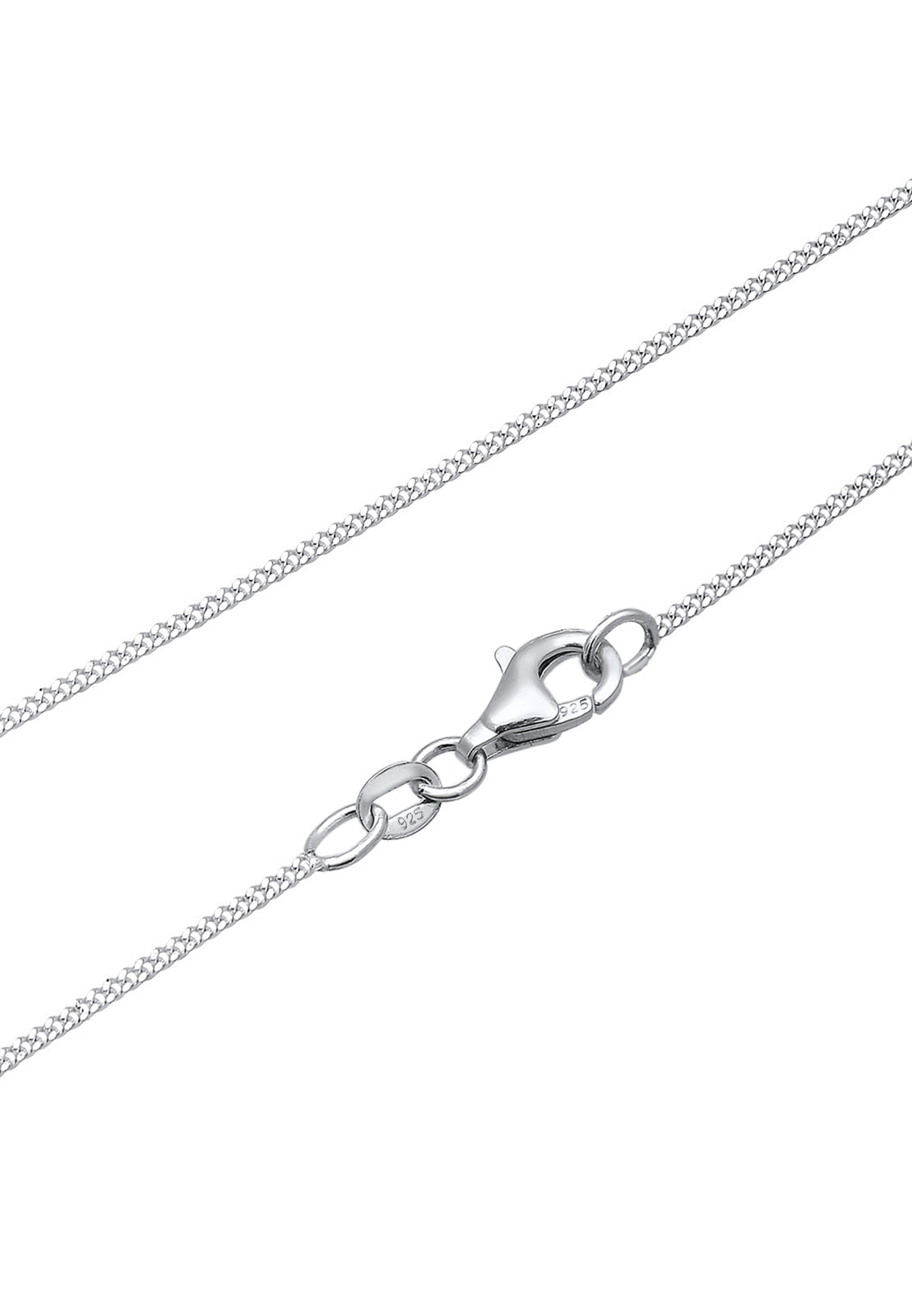 Elli Silberkette »Halskette Solitär Glas Kristalle Weiß 925 Sterling Silber«