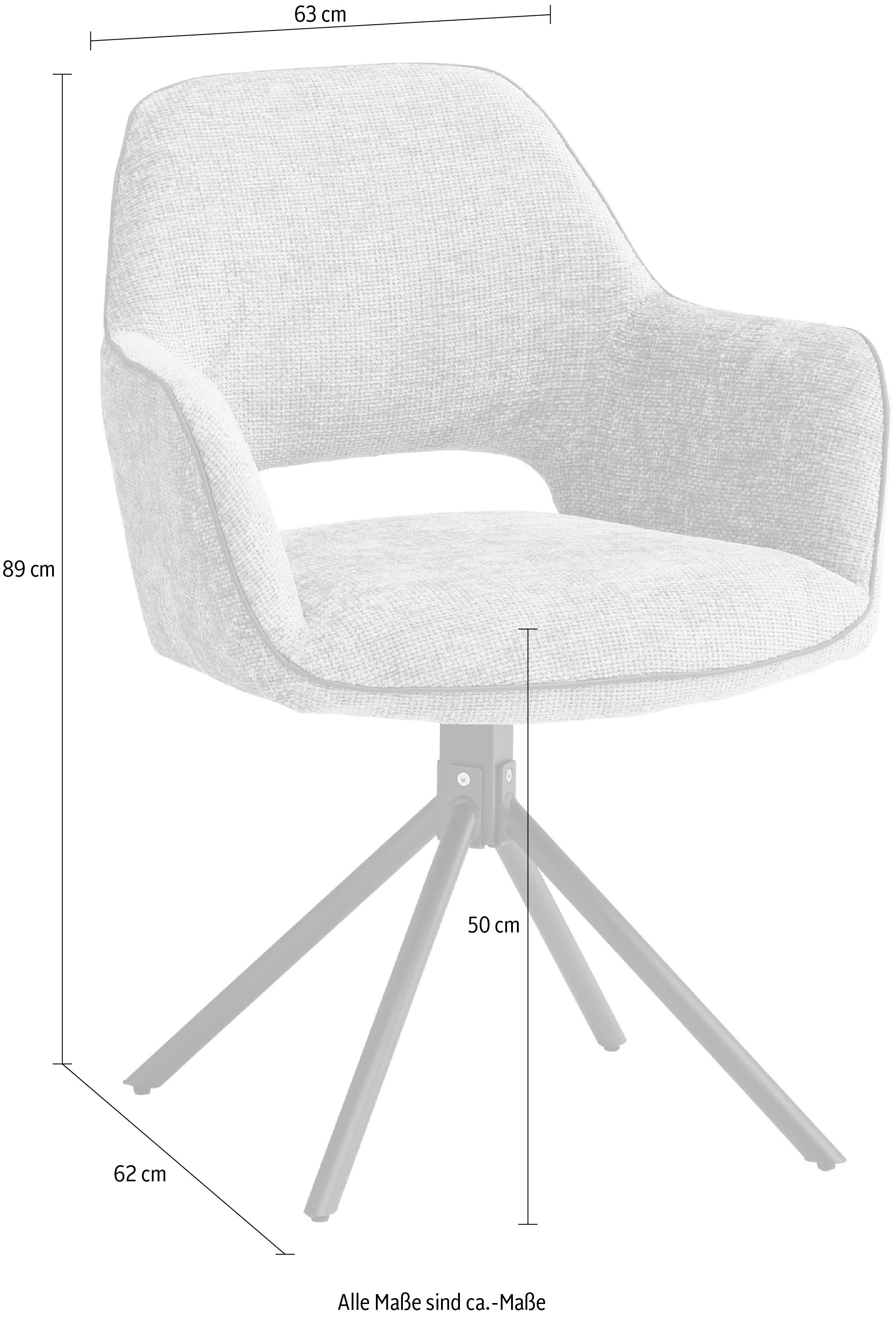 Stolkom Armlehnstuhl »Adrina, BxHxT 62x89x62 cm« (Set) 2 Stk.180 grad drehbar mit Auto-Return