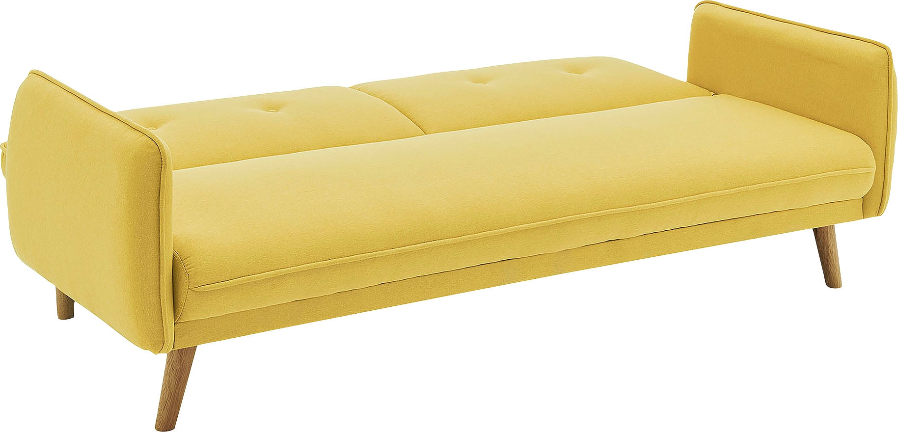 SalesFever Schlafsofa »Linköping, 3-Stizer, Sofa«, mit Knopfheftung im Rücken und Schlaffunktion, Breite 188 cm