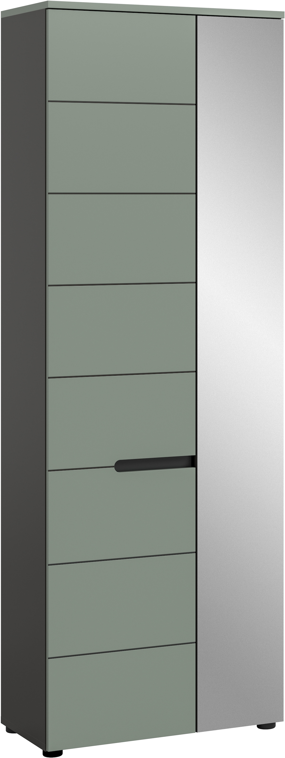 Home affaire Garderobenschrank »REHAT, TOPSELLER!, Höhe 190cm, 2 Türen, 6 Fächer, 1 Kleiderstange« in verschiedenen Farben erhältlich, 1 Stk. tlg. Garderobe, Flurschrank, Dielenschrank, Kleiderschrank, Garderobenmöbel