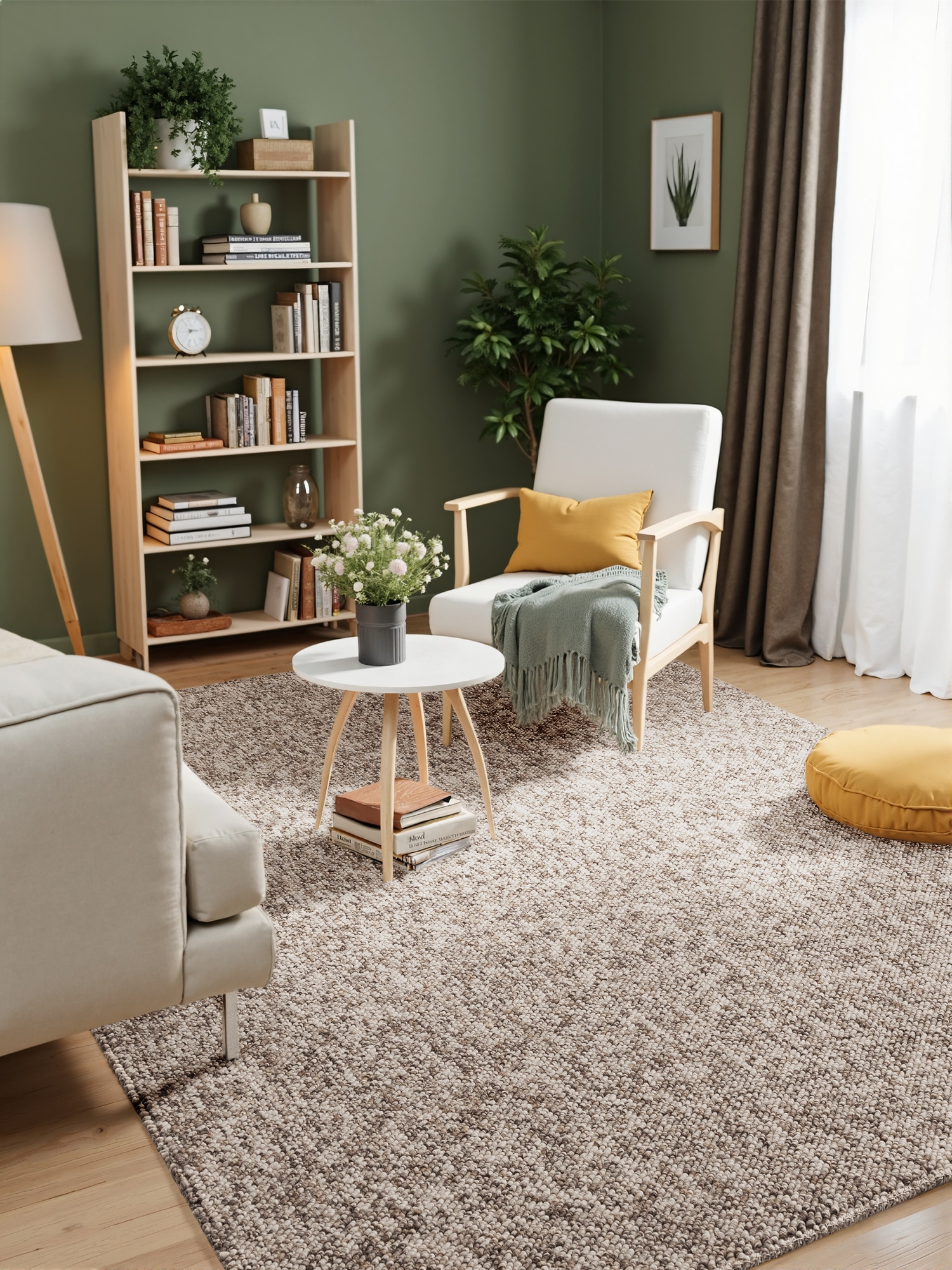 ELLE DECORATION Teppich »Rocco«, rechteckig, 10 mm Höhe, Nachhaltig, Läufer, waschbar, Wohnzimmer, Esszimmer, Woll-Optik