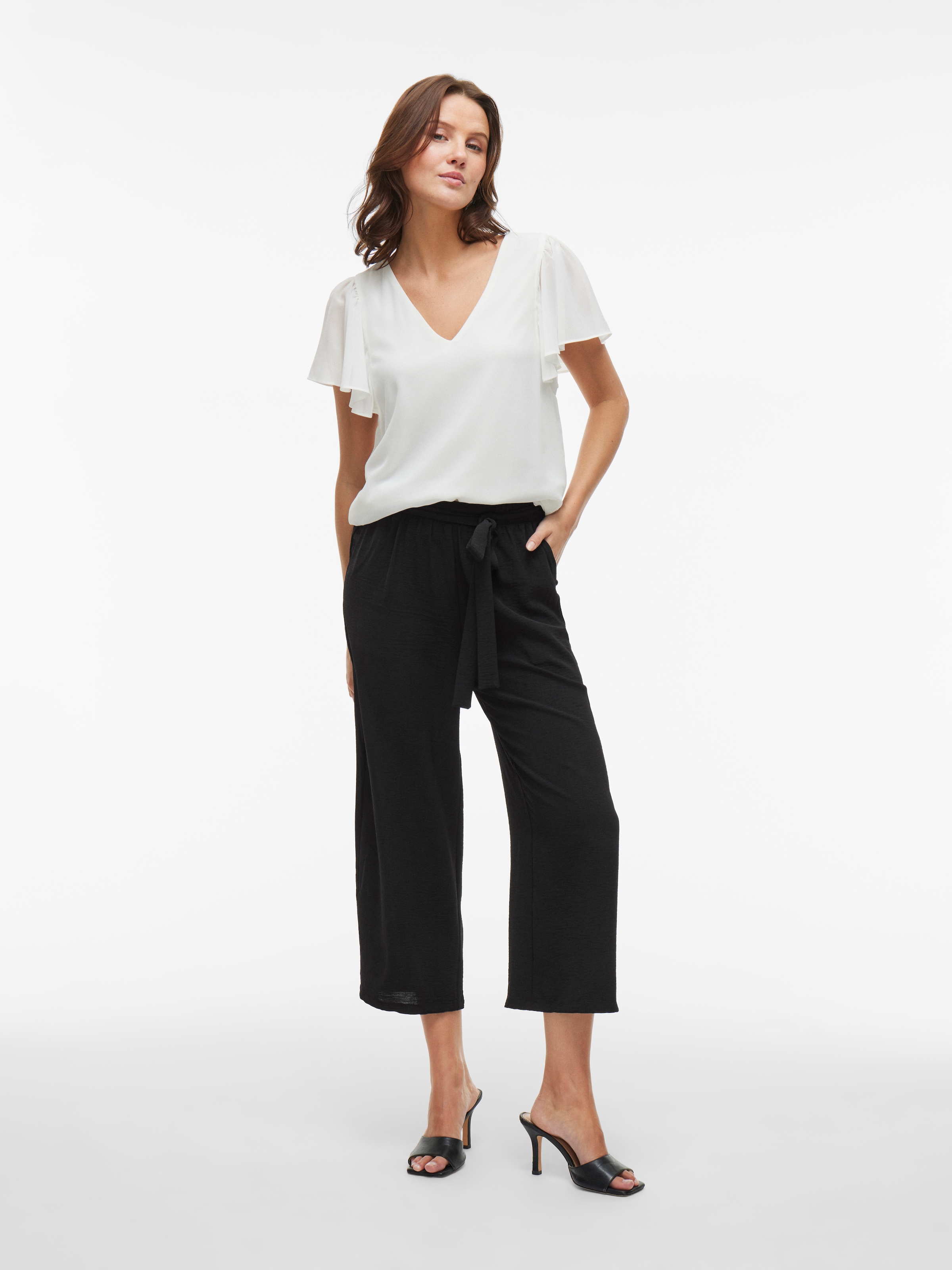Vila Schlupfhose »VIJOSA BELTED CULOTTE PANTS - NOOS«