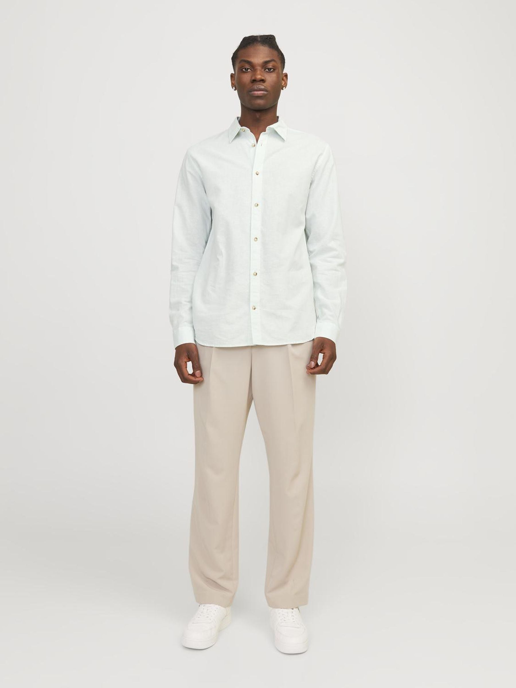 Jack & Jones Langarmhemd »JJESUMMER LINEN BLEND SHIRT LS SN«