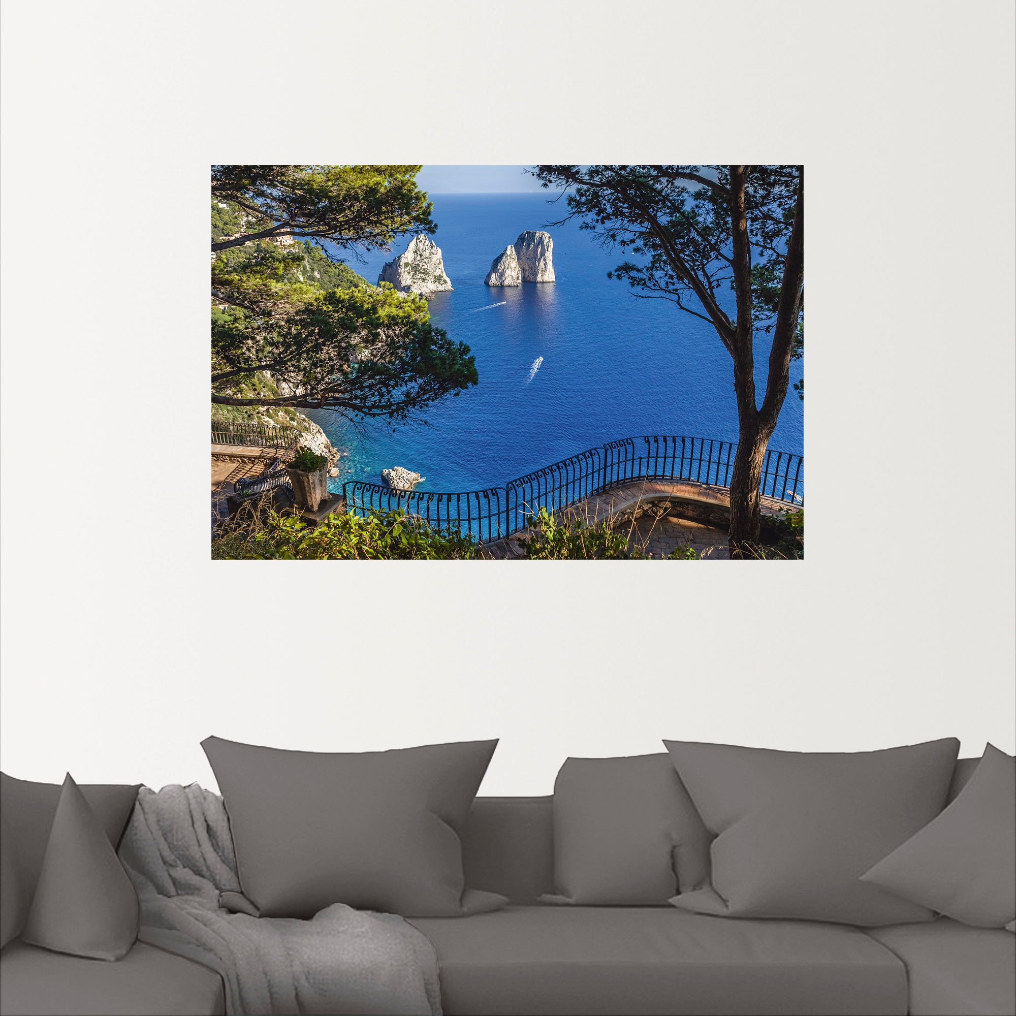 Artland Wandbild »Faraglione-Felsen auf Capri, Italien«, Meer Bilder, (1 St.), als Alubild, Outdoorbild, Leinwandbild, Poster, Wandaufkleber