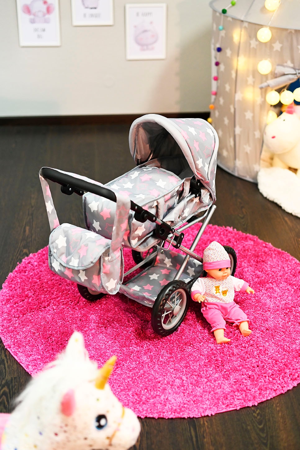 Knorrtoys® Kombi-Puppenwagen »Ruby« mit Wickeltasche