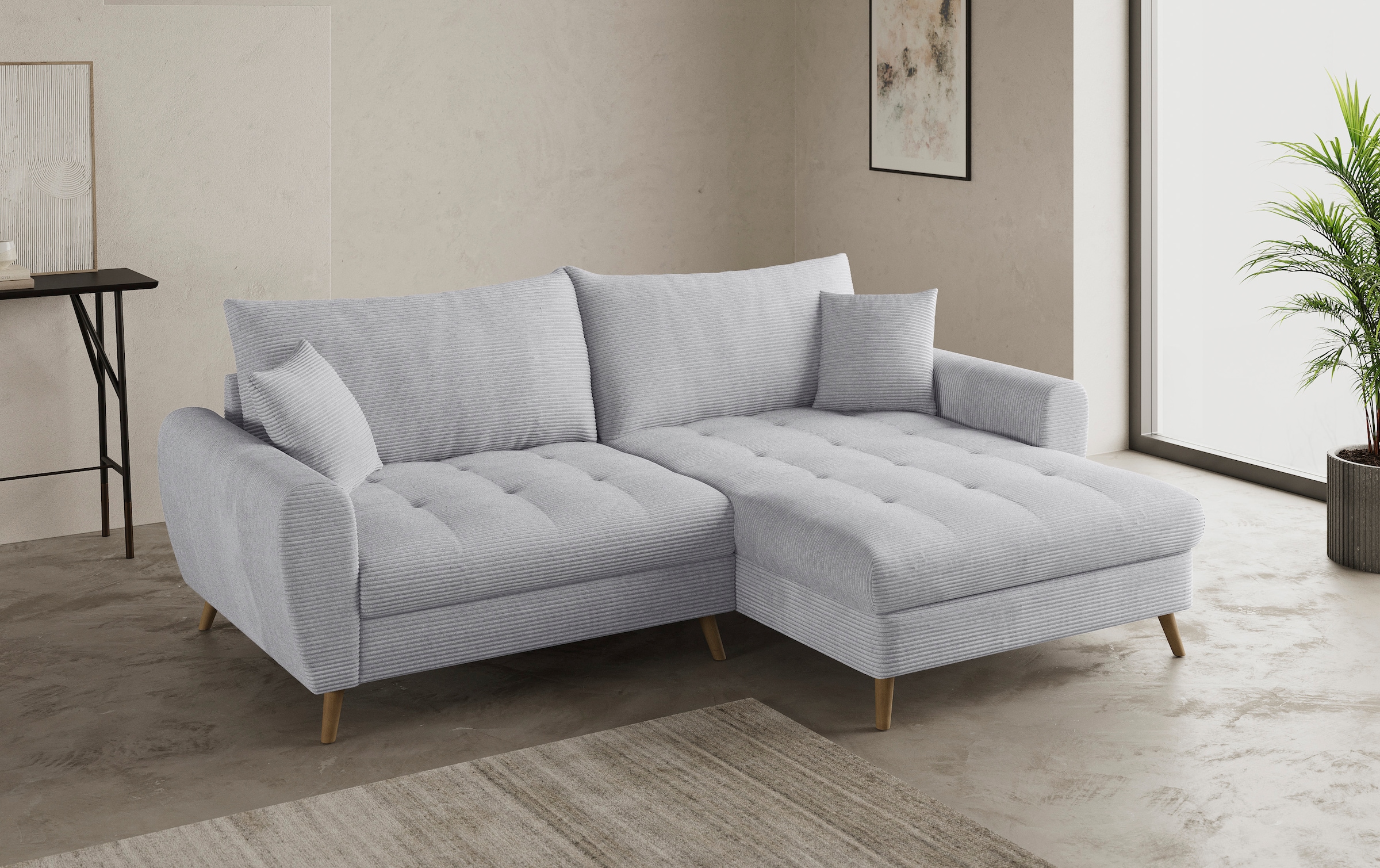 Mr. Couch Ecksofa »Blackburn II L-Form«, Wahlweise mit Kaltschaumpolsterung bis 140 kg belastbar