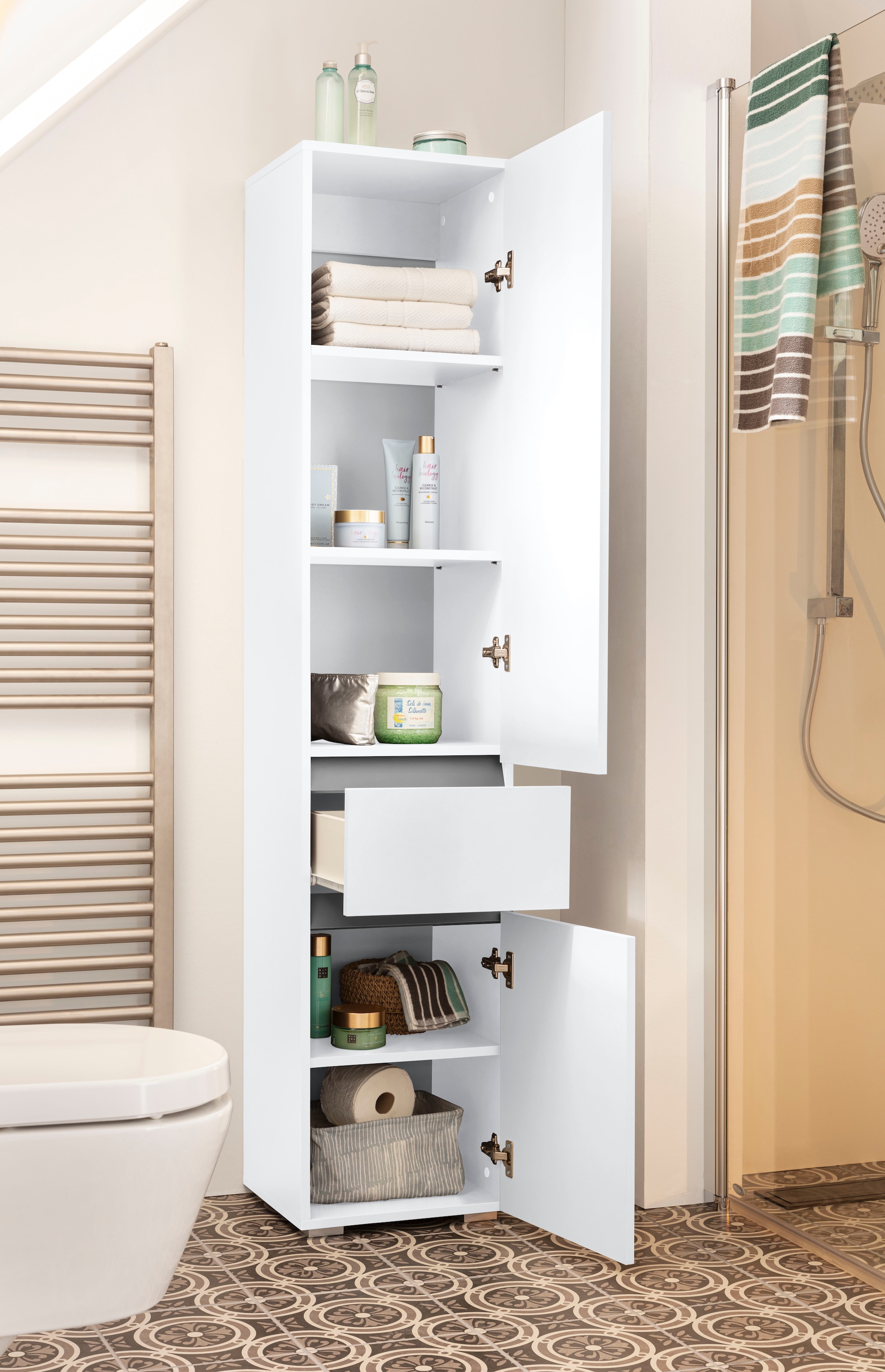 Home affaire Hochschrank »Wisla« Höhe 180 cm, mit Türen & Schubkasten