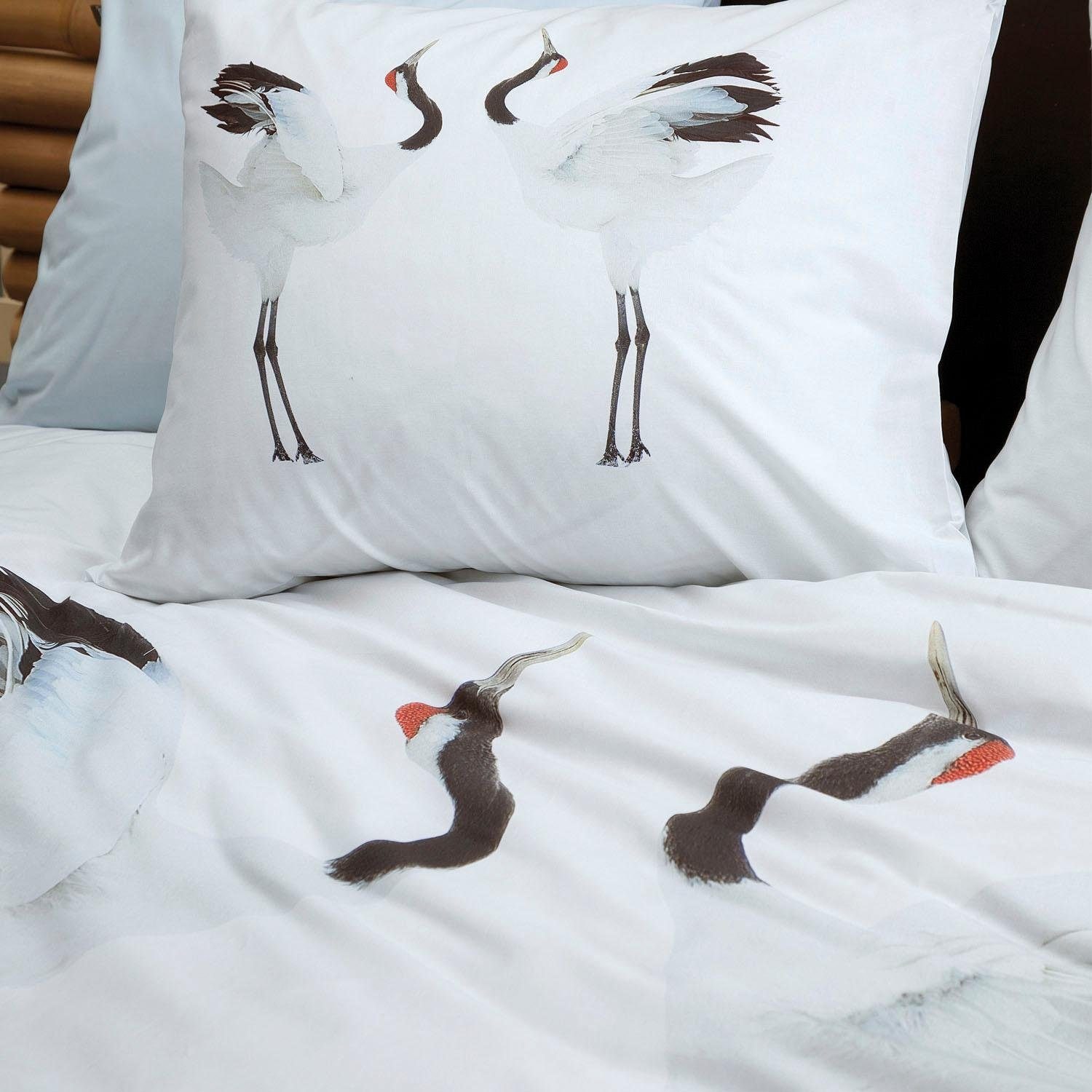 damai Bettwäsche »Crowned Crane«, mit Kranichen
