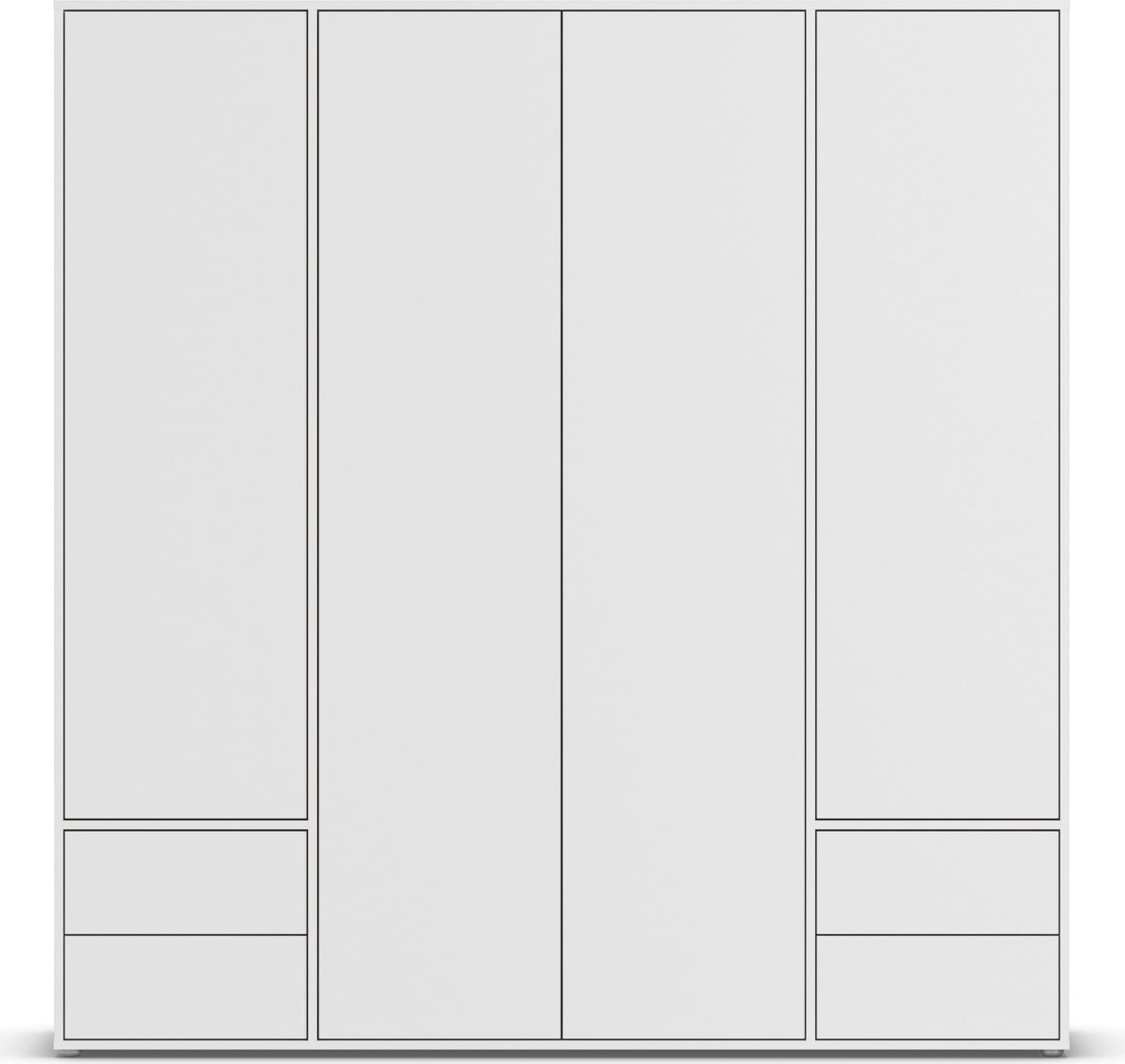 rauch Drehtürenschrank »Kleiderschrank Schrank Garderobe Wäscheschrank NABILA viel Stauraum«, (in 3 verschiedenen Ausstattungen BASIC/CLASSIC/PREMIUM), mit 2 Schubladen und Push-to-Open Funktion TOPSELLER MADE IN GERMANY