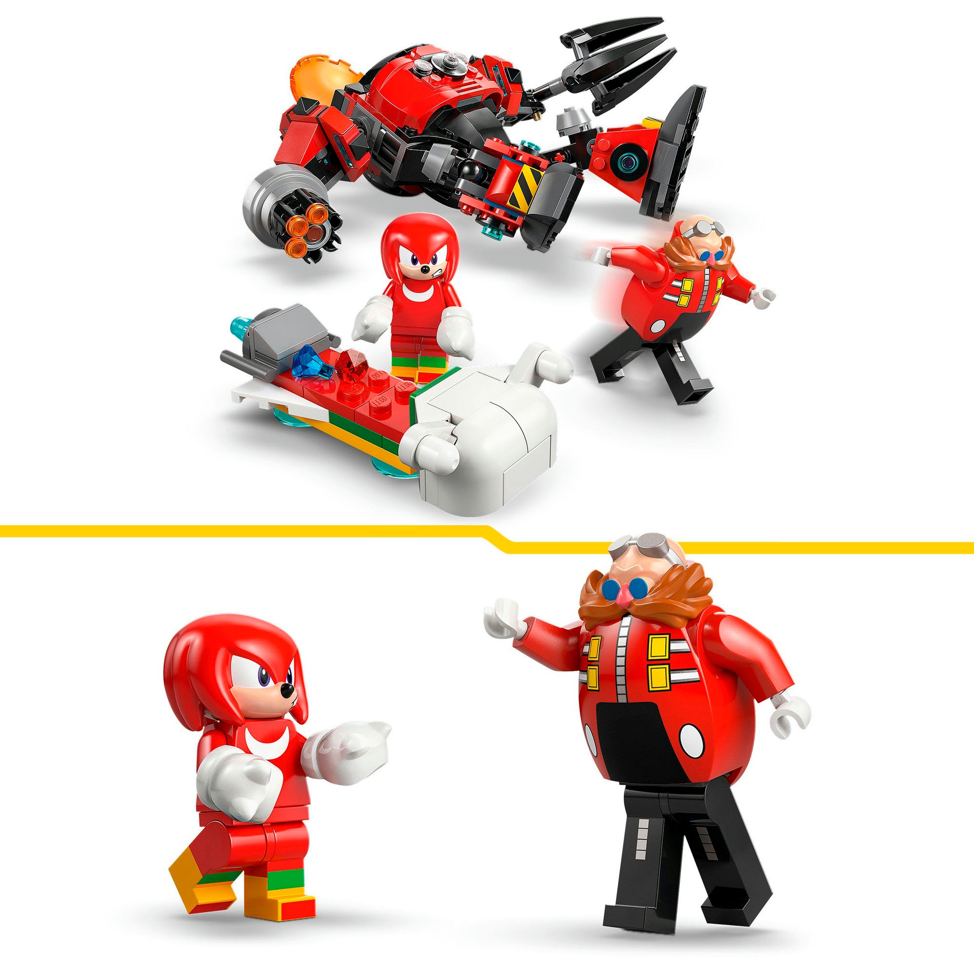LEGO® Konstruktionsspielsteine »Knuckles vs. Dr. Eggmans Egg Crusher Mech (77005), LEGO Sonic« Made in Europe