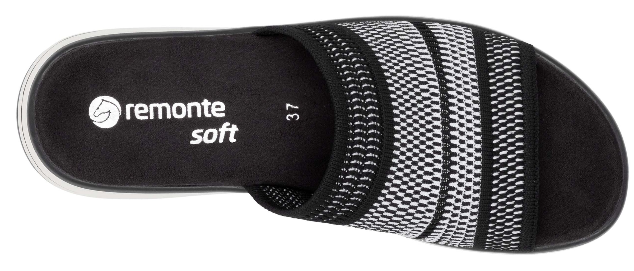 Remonte Pantolette, Keilabsatz, Sommerschuh, Schlappen mit praktischem Elastikeinfass