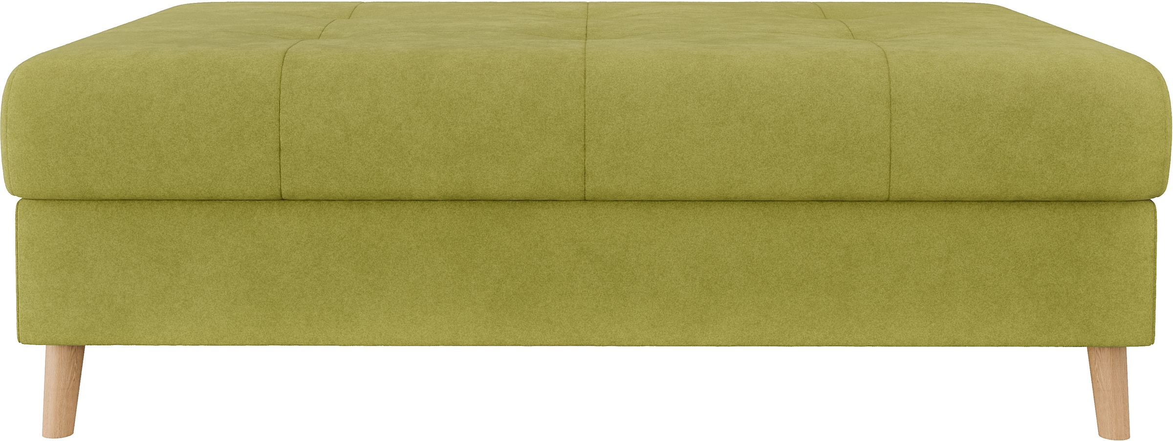 Home affaire Polsterhocker »CHARRE XXL, Steppung im Sitzbereich, Maße: B/T/H: 118/73/40 cm«, passend zur Serie CHARRE, auch in Cord und Bouclé