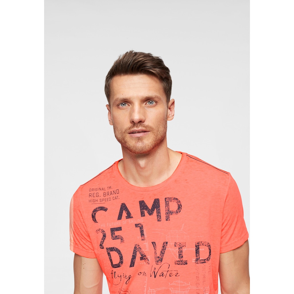 CAMP DAVID T-Shirt, mit Frontprint