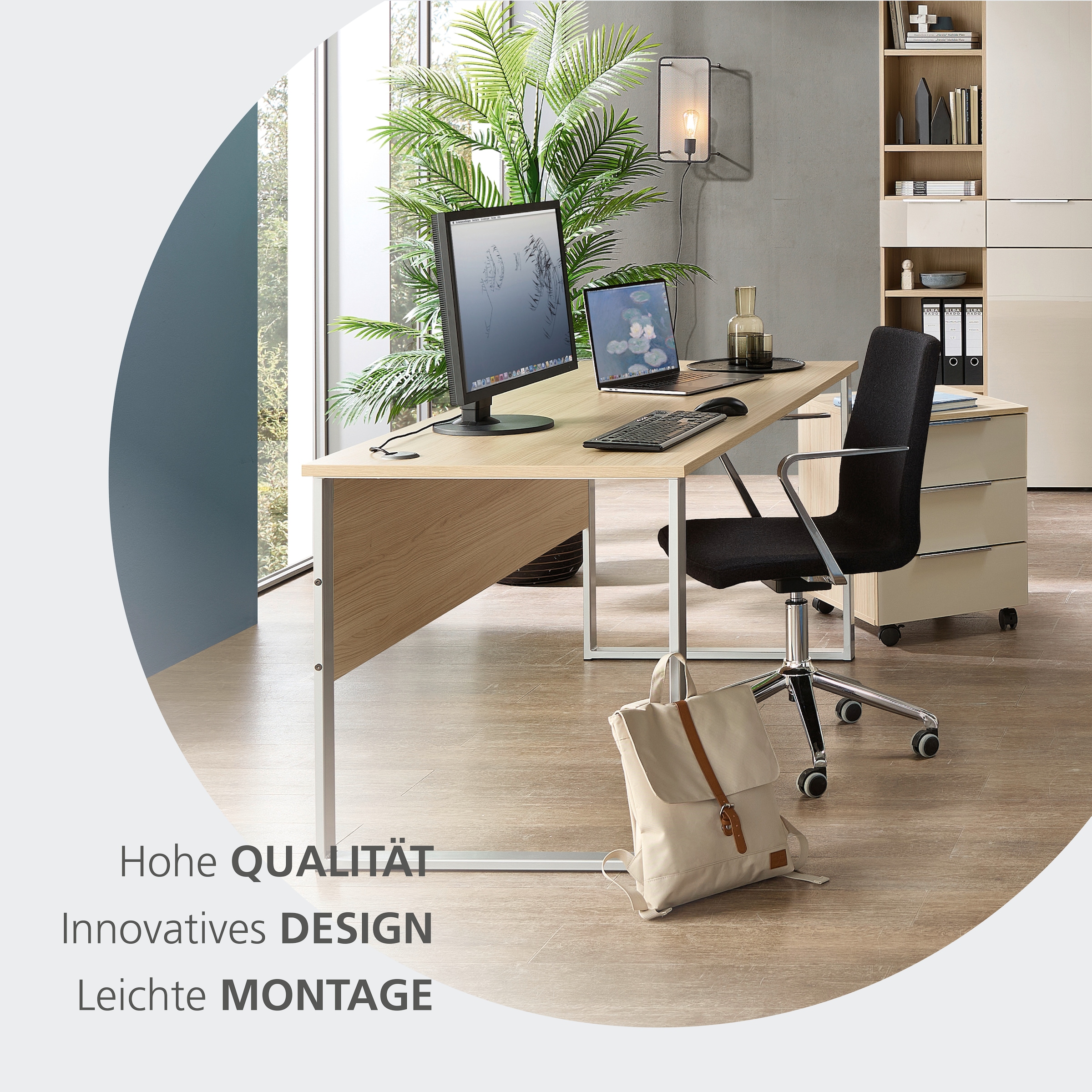 Innostyle Schreibtisch »Schreibtisch Santorin, 170/77/73 cm ( B/H/T)« 1 Stk. tlg. Tischplatten: kratzfest und wasserfest