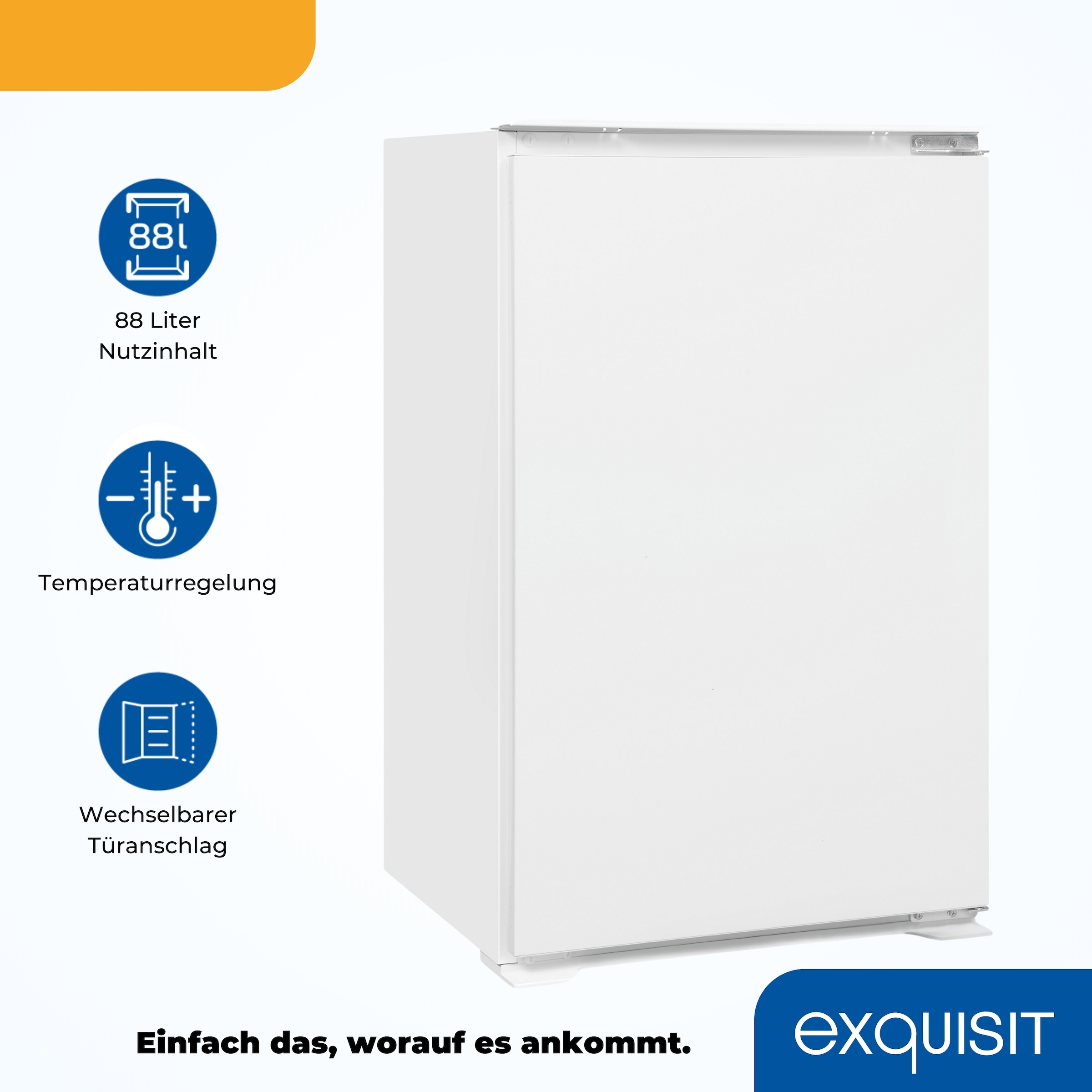 exquisit Vollraumkühlschrank »KS116-V-041E weiss«, 88 L Volumen