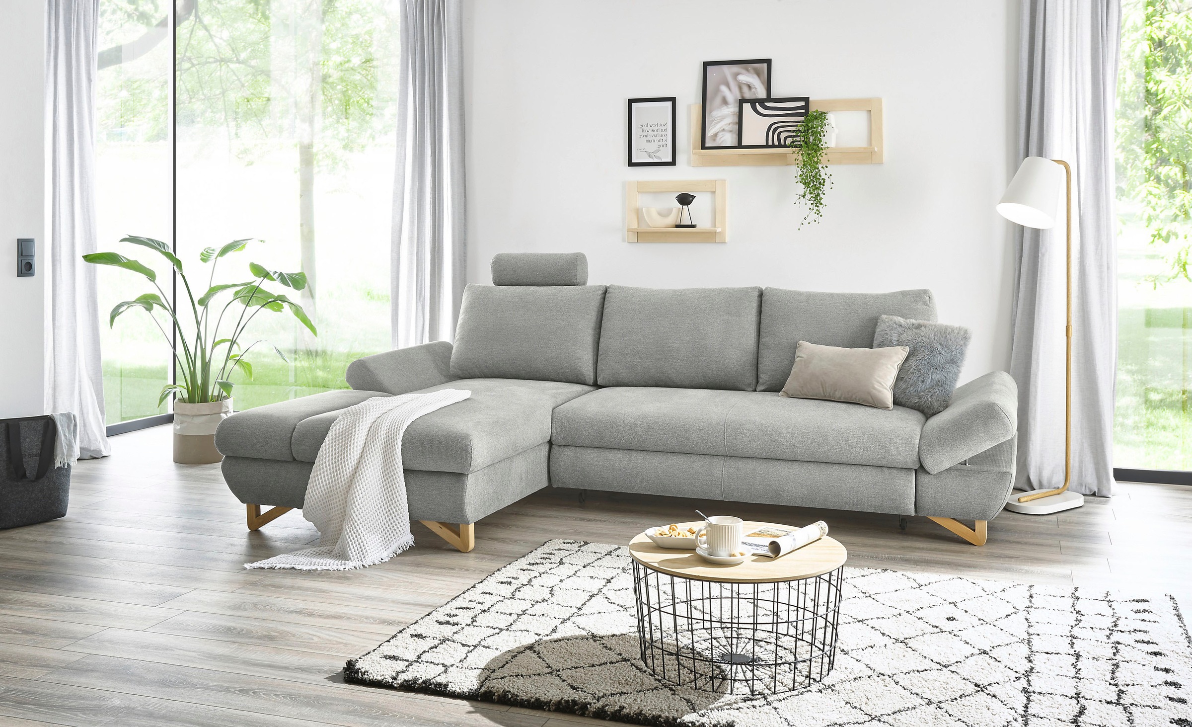 INOSIGN Ecksofa »City/Giron, L-Form,«, verstellbare Armlehnen mit Rasterfunktion