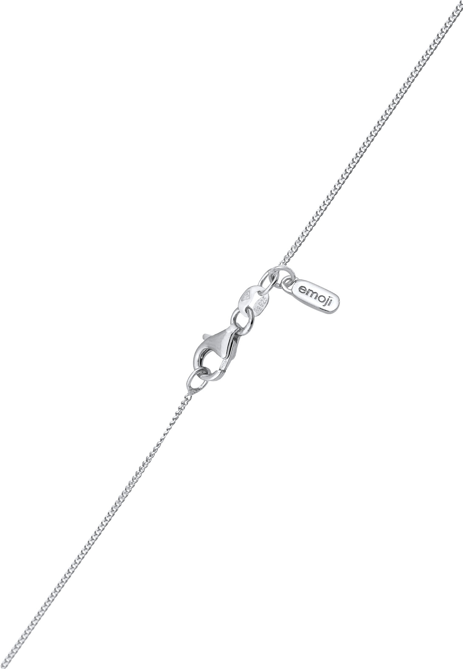 Elli Kette mit Anhänger »Halskette Smiling Face Emoji 925 Sterling Silber«