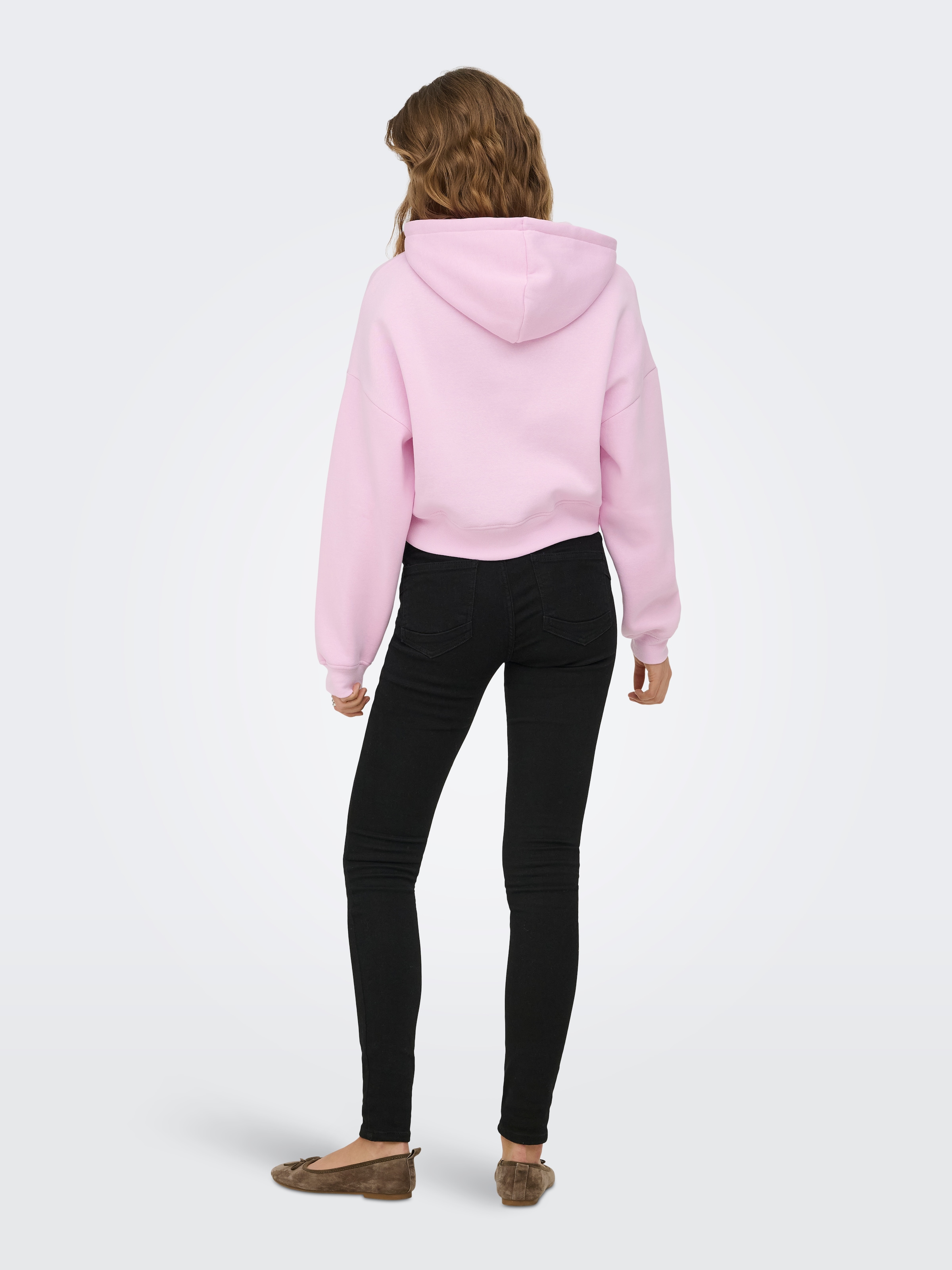 ONLY Kapuzensweatshirt »ONLSWEAT LIFE L/S HOODIE CROPPED SWT«, Baumwollmischung, loose fit, cropped fit
