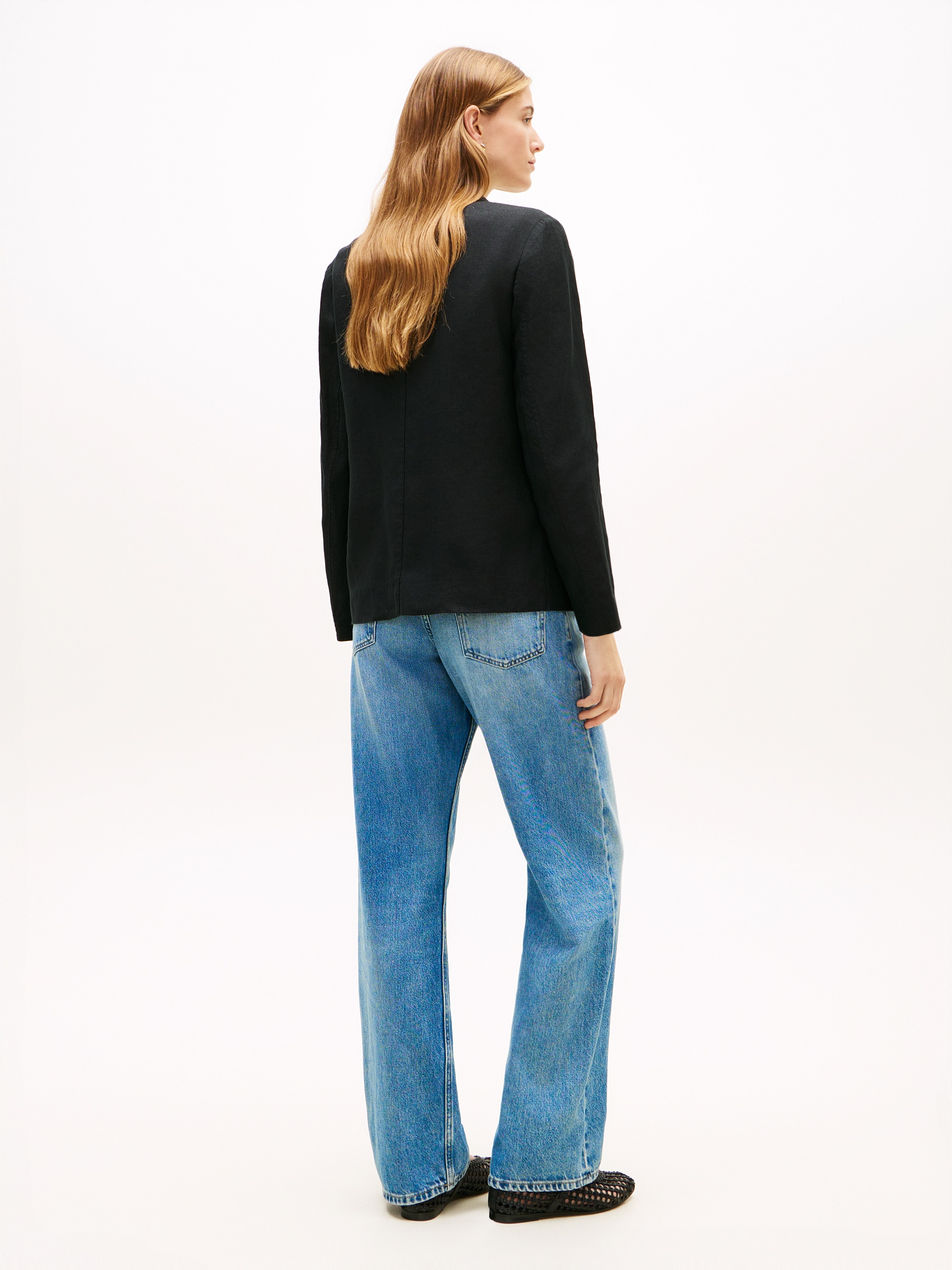 Tommy Hilfiger Kurzblazer »NEW ESS LINEN REG SB BLAZER« mit aufgesetzten Taschen