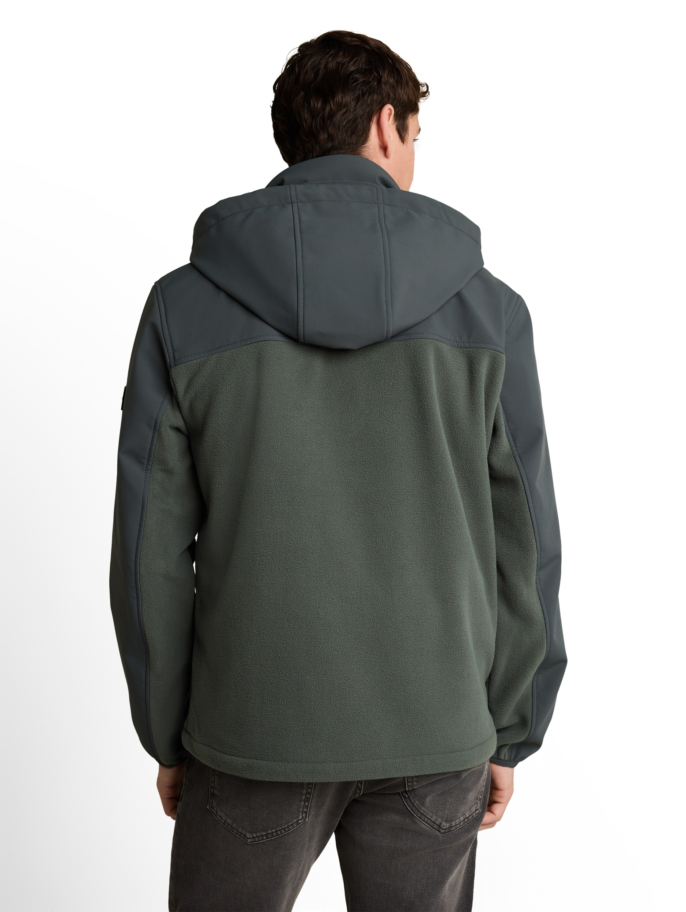 TOM TAILOR Softshelljacke mit Kapuze mit Fleece-Einsatz und Kapuze