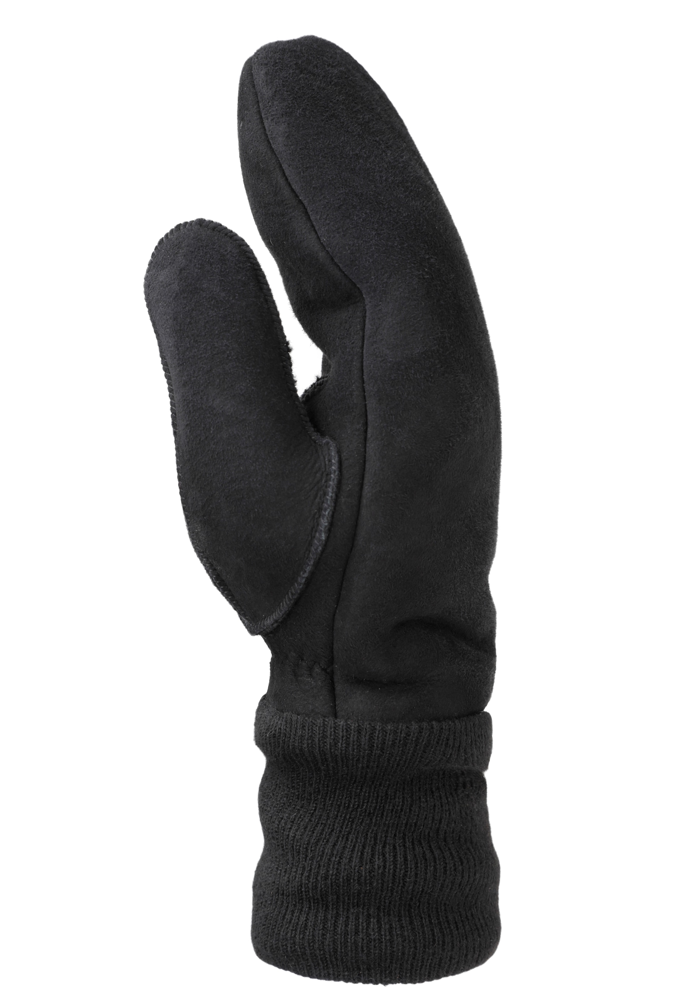 PEARLWOOD Lederhandschuhe »CROWE«, (1 Paar), Fausthandschuh, Strickbündchen, warm gefüttert