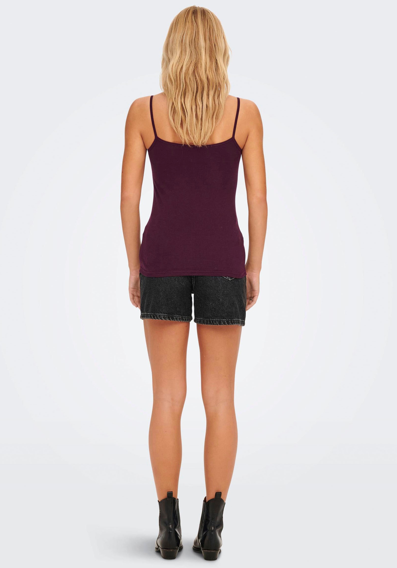 ONLY Spitzentop »ONLKIRA – Doppelpack mit Spitzendetail für feminine Looks« 2er-Pack,  figurbetont, modisch, Jersey, Baumwolle, V-Ausschnitt