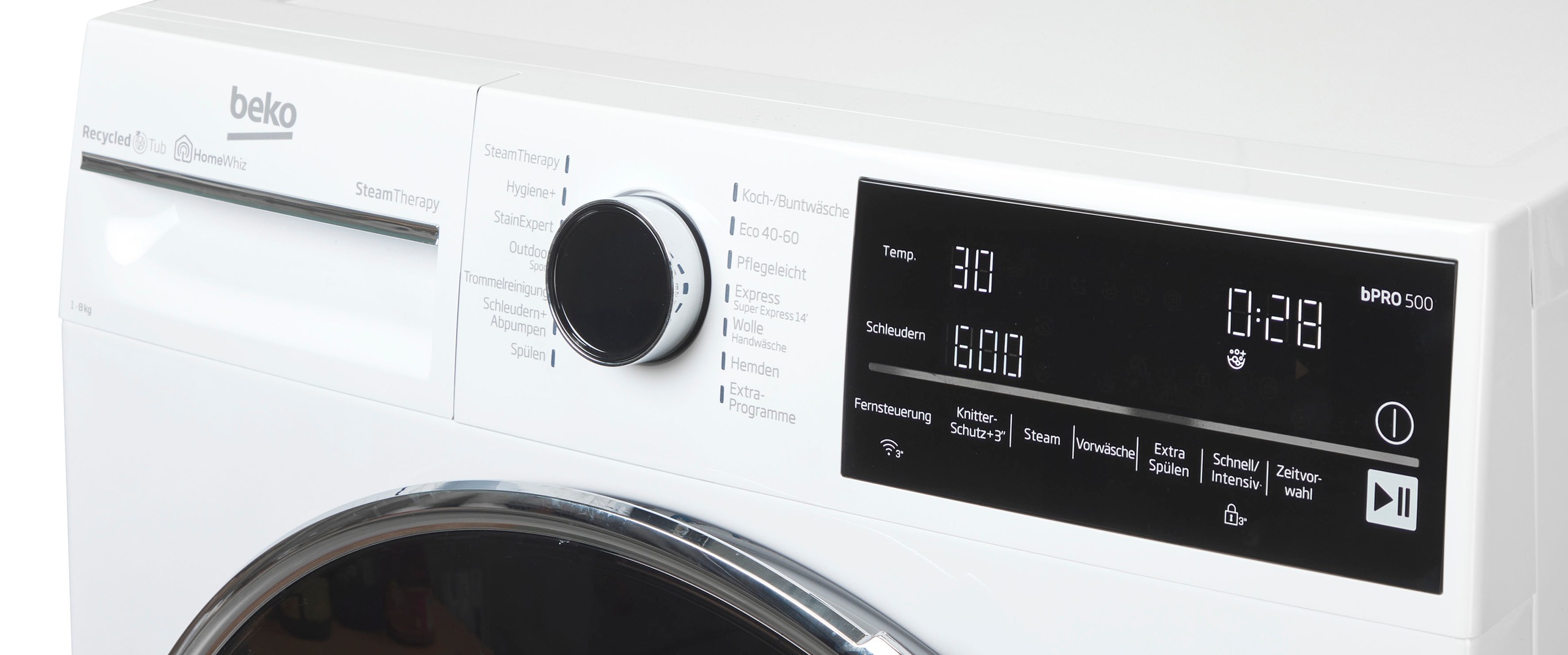 BEKO Waschmaschine »B5WFT78410W 7178551900«, 8 kg, 1400 U/min, AddXtra Nachlegefunktion