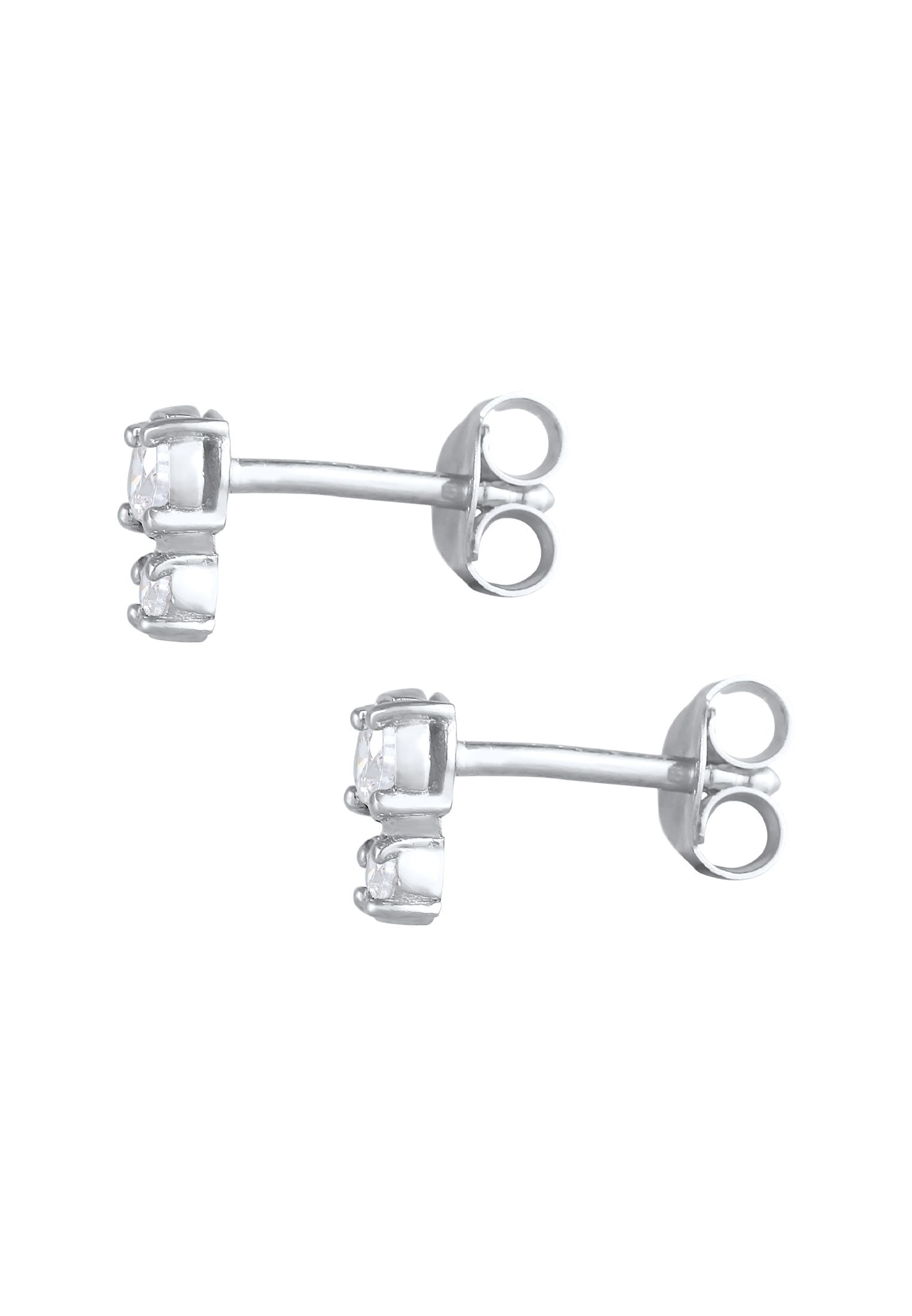 Elli Paar Ohrstecker »Ohrringe Ohrstecker Zirkonia Basic Rund 925 Silber«