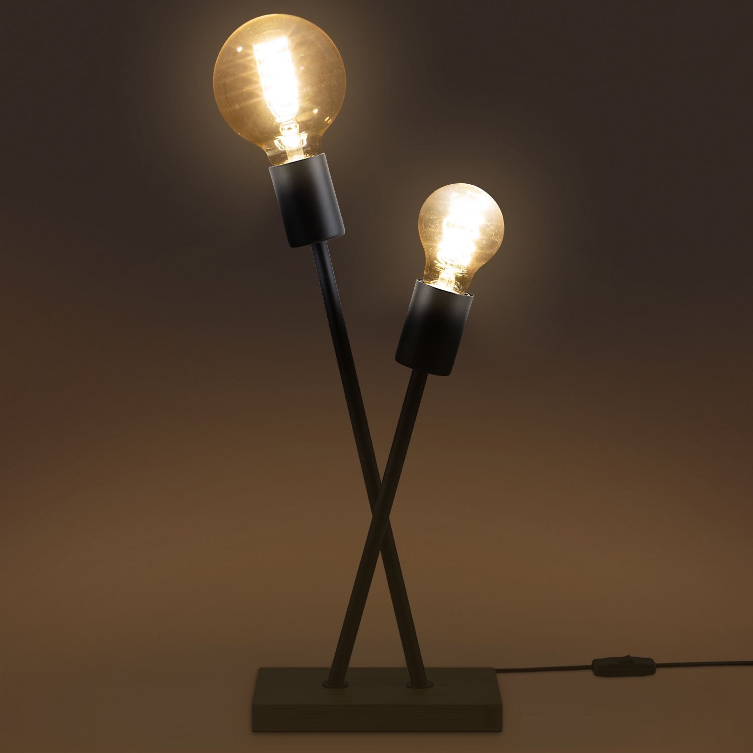 Paco Home Tischleuchte »IKS« E27 Stehlampe  LED Lampe Wohnzimmer Vintage Retro Industrial Design E27