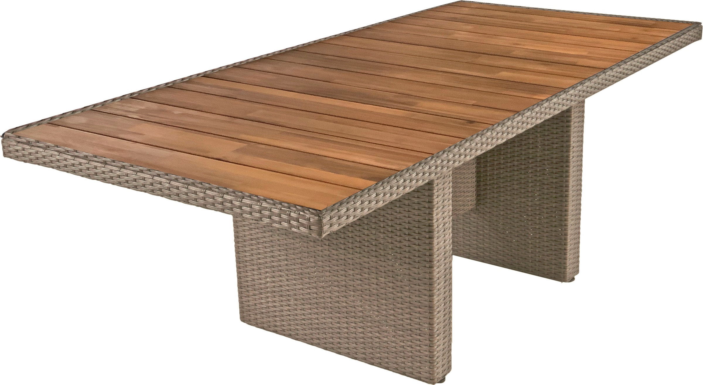 Garden Pleasure Garten-Essgruppe », Tischgruppe »BRAGA Set 01«, weidenbraun« Set, 7 Stk. tlg. 6 Sessel, mit Gasfedern, Tisch LxB: 220x100 cm, inkl Auflagen