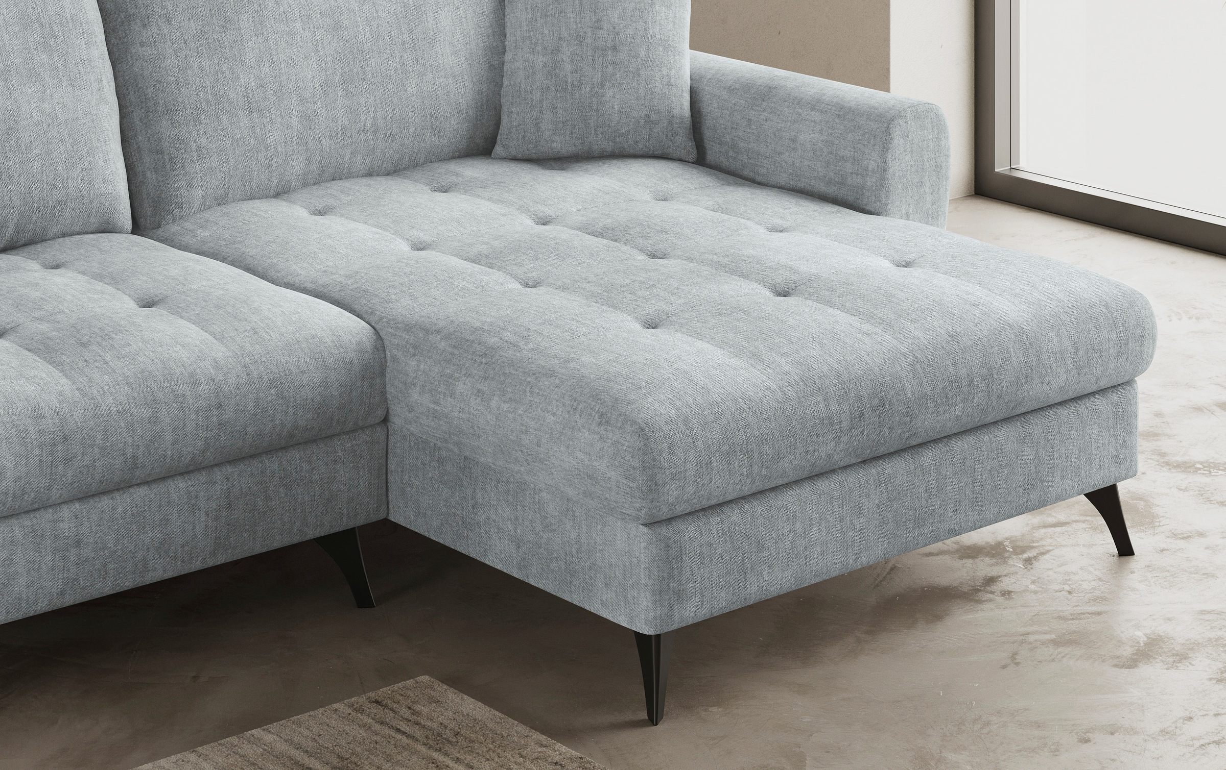 Mr. Couch Ecksofa »Blackburn II, L-Form«, Mit Kaltschaumpolsterung bis 140 kg belastbar