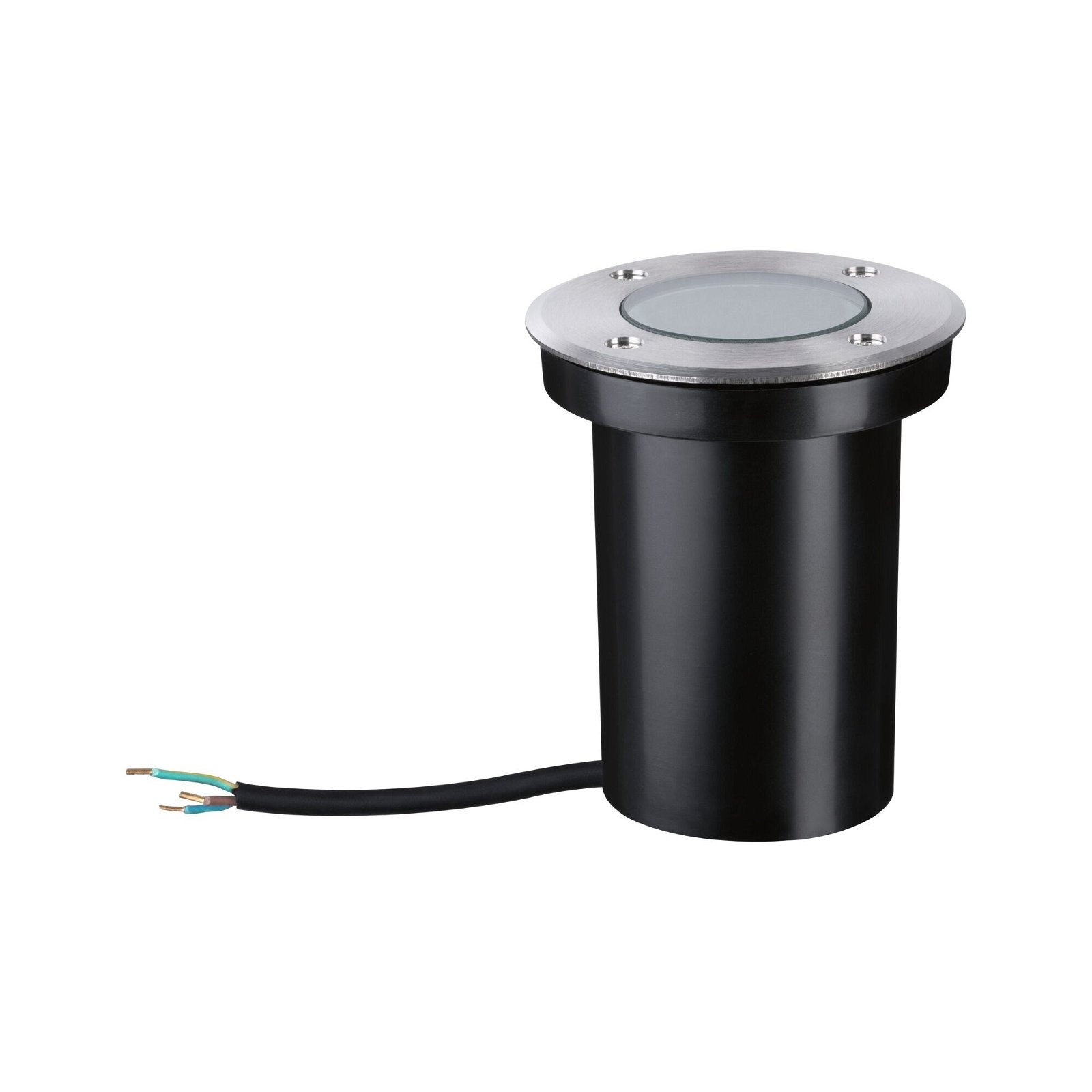 Paulmann LED Einbauleuchte »IP65 110mm 2200K 4,3W 320lm 230V Edelstahl gebürstet, Kunststoff«, 1 flammig, Leuchtmittel GU10 | LED fest integriert, Bodeneinbauleuchte Goldlicht insektenfreundlich