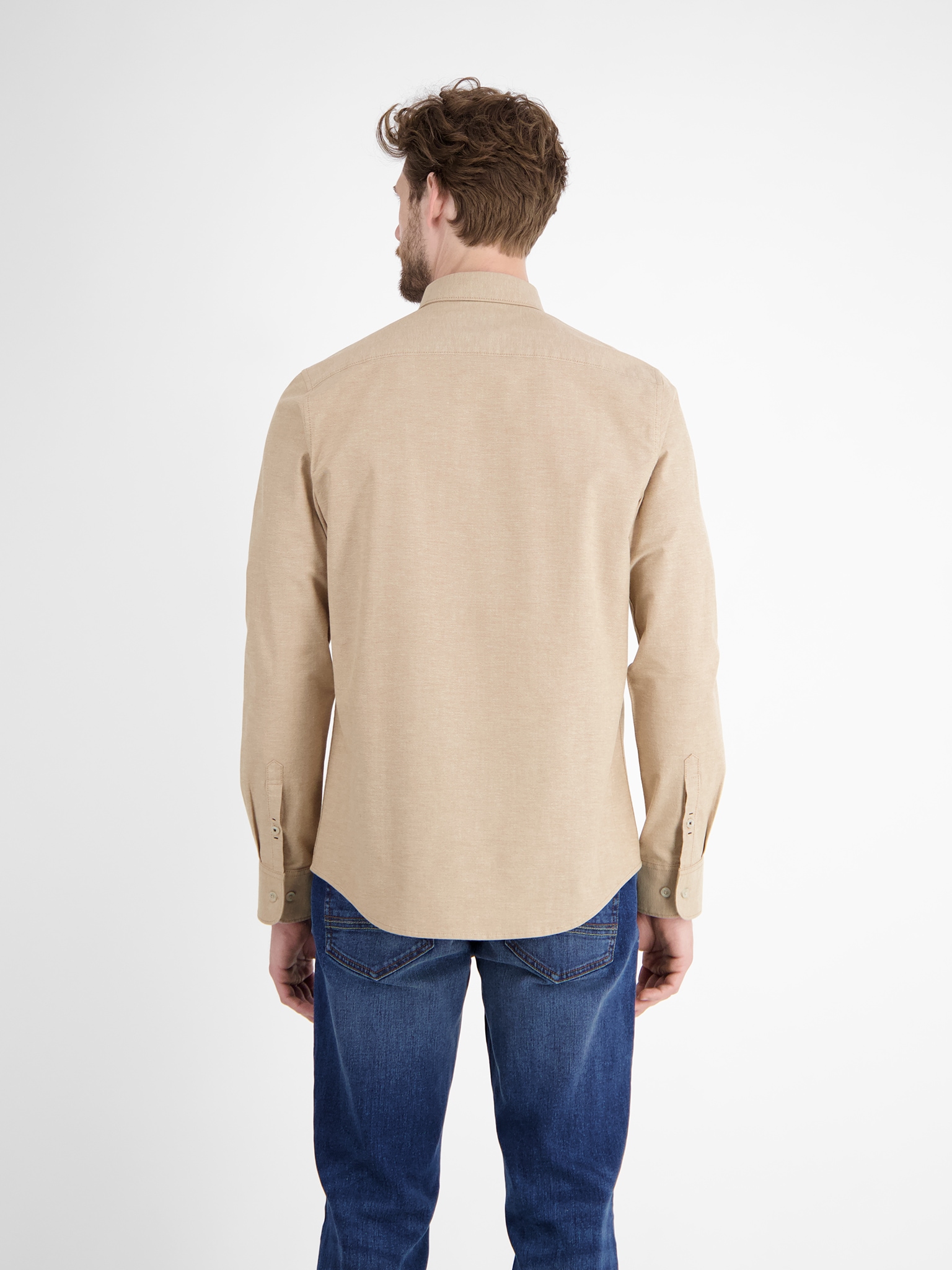 LERROS Langarmhemd »Oxford Solid«, mit Button-Down-Kragen